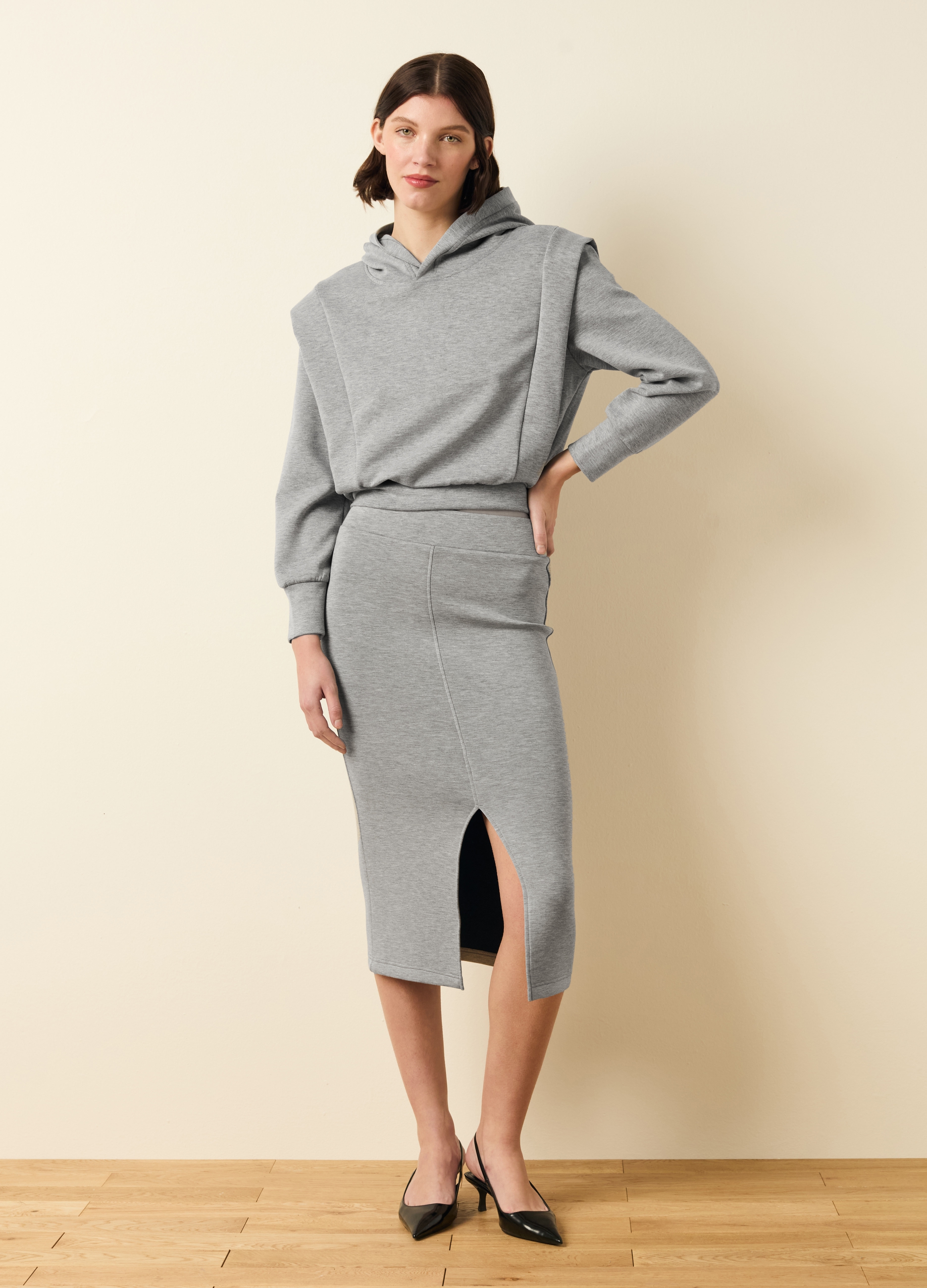 OVS, Gonna Lunga In Scuba, Donna, Grigio, Taglia: S