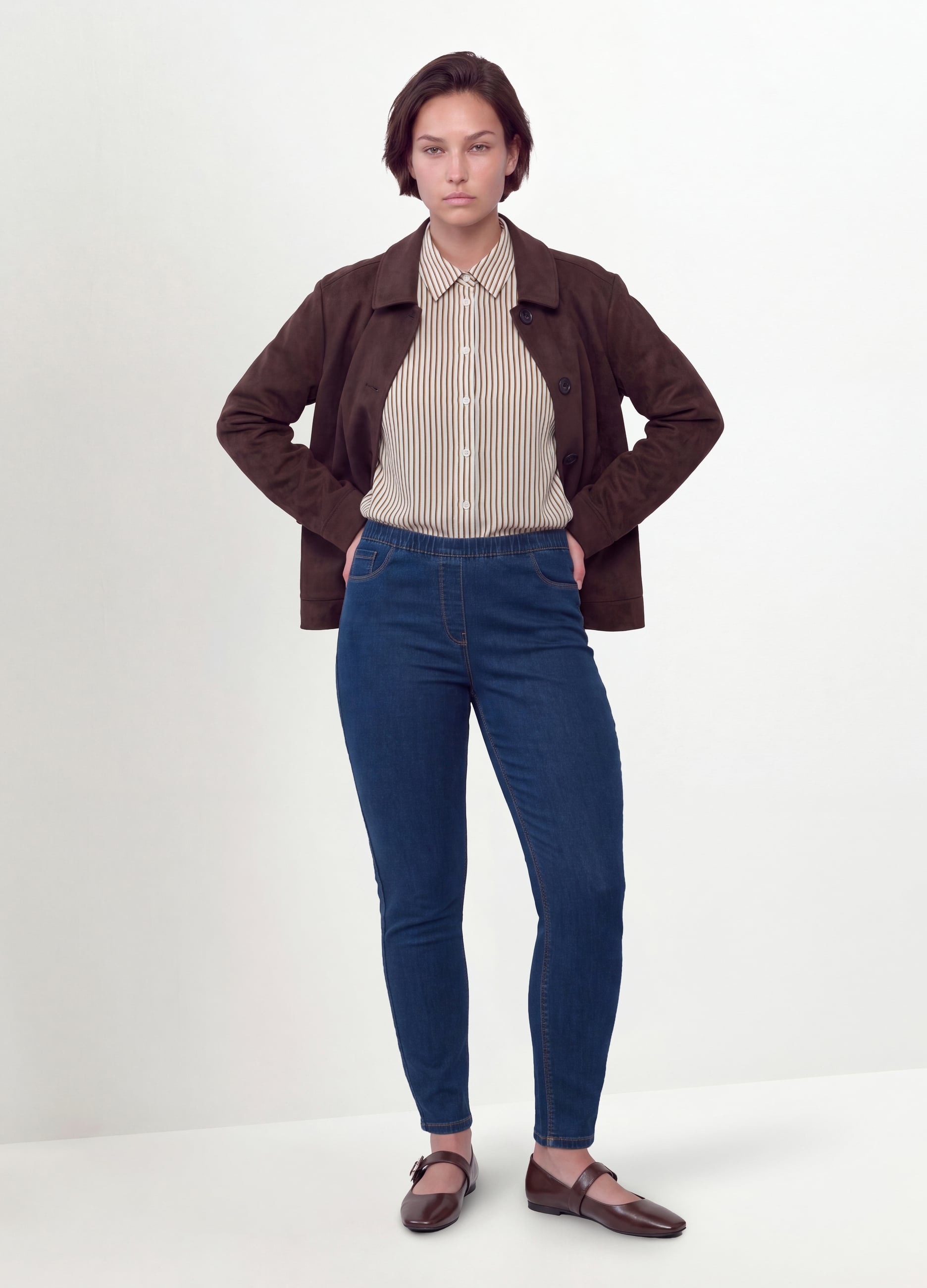 MYA, Jeggings Blu Skinny In Cotone E Viscosa Elasticizzata, Donna, Blu, Taglia: 39