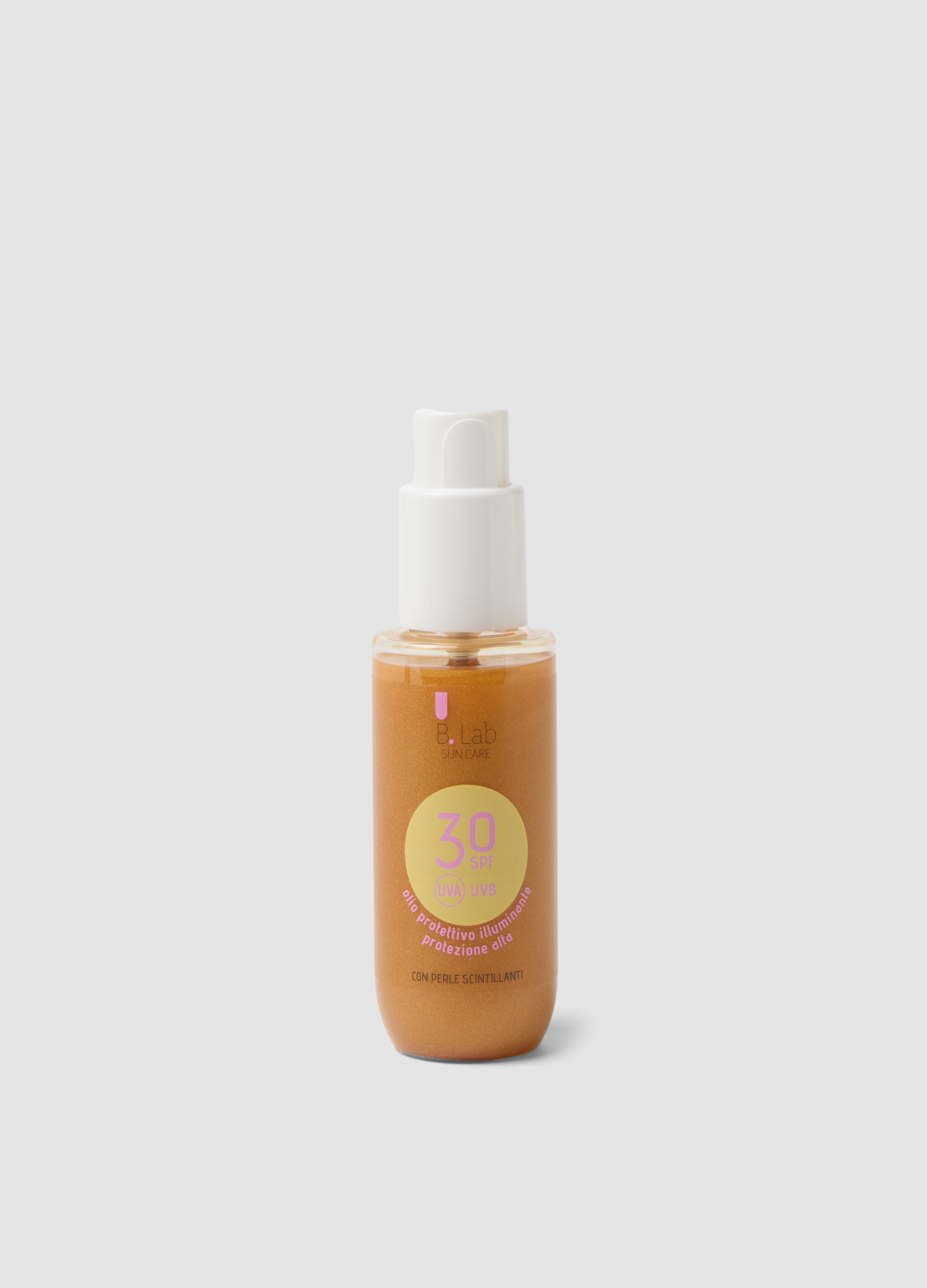 B.LAB, Olio Doposole Illuminante Spf 30, Donna, Giallo, Taglia: FASUL