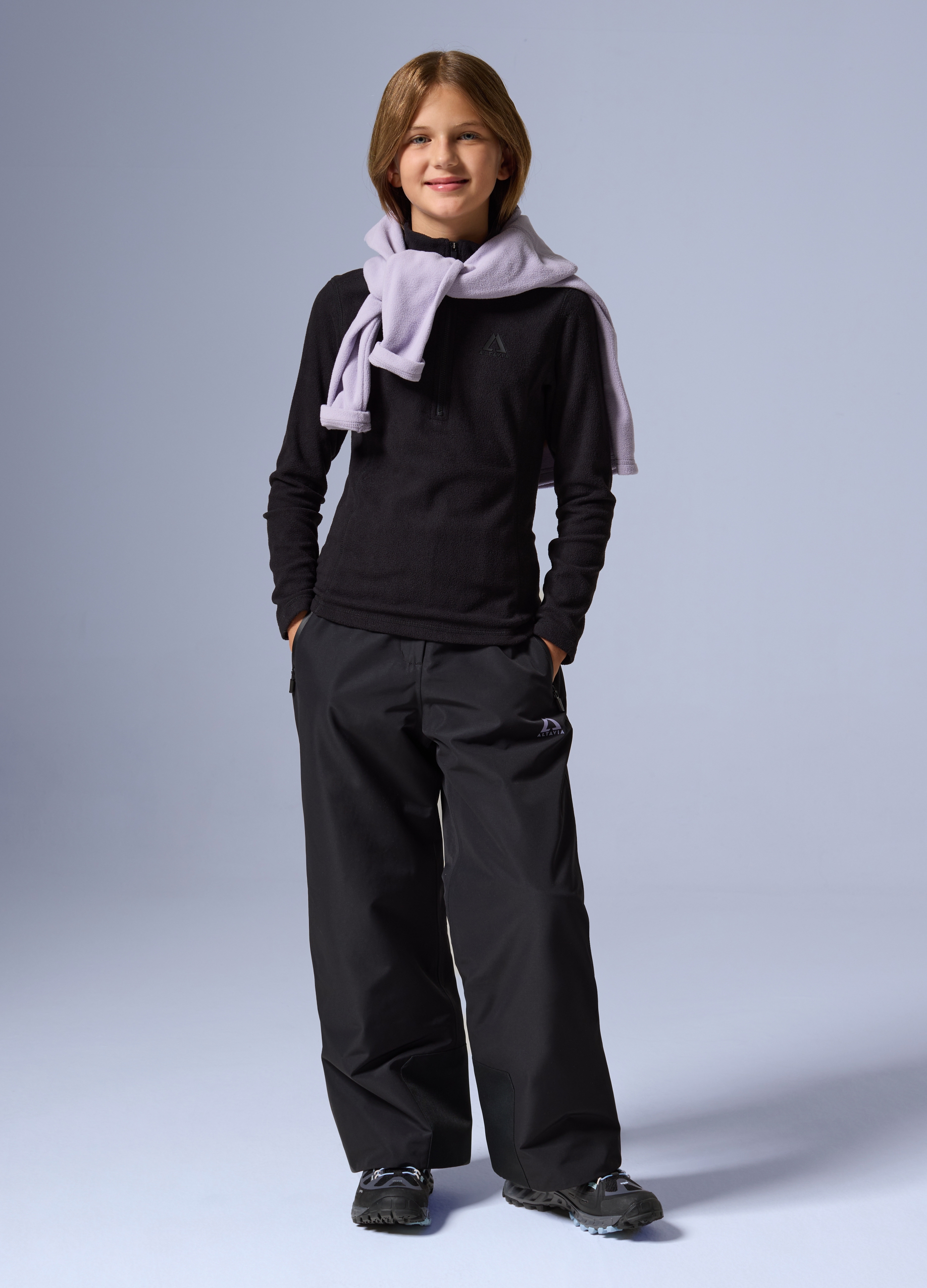 ALTAVIA, Pile Half Zip Altavia With Deborah Compagnoni, Unisex, Nero, Taglia: 6