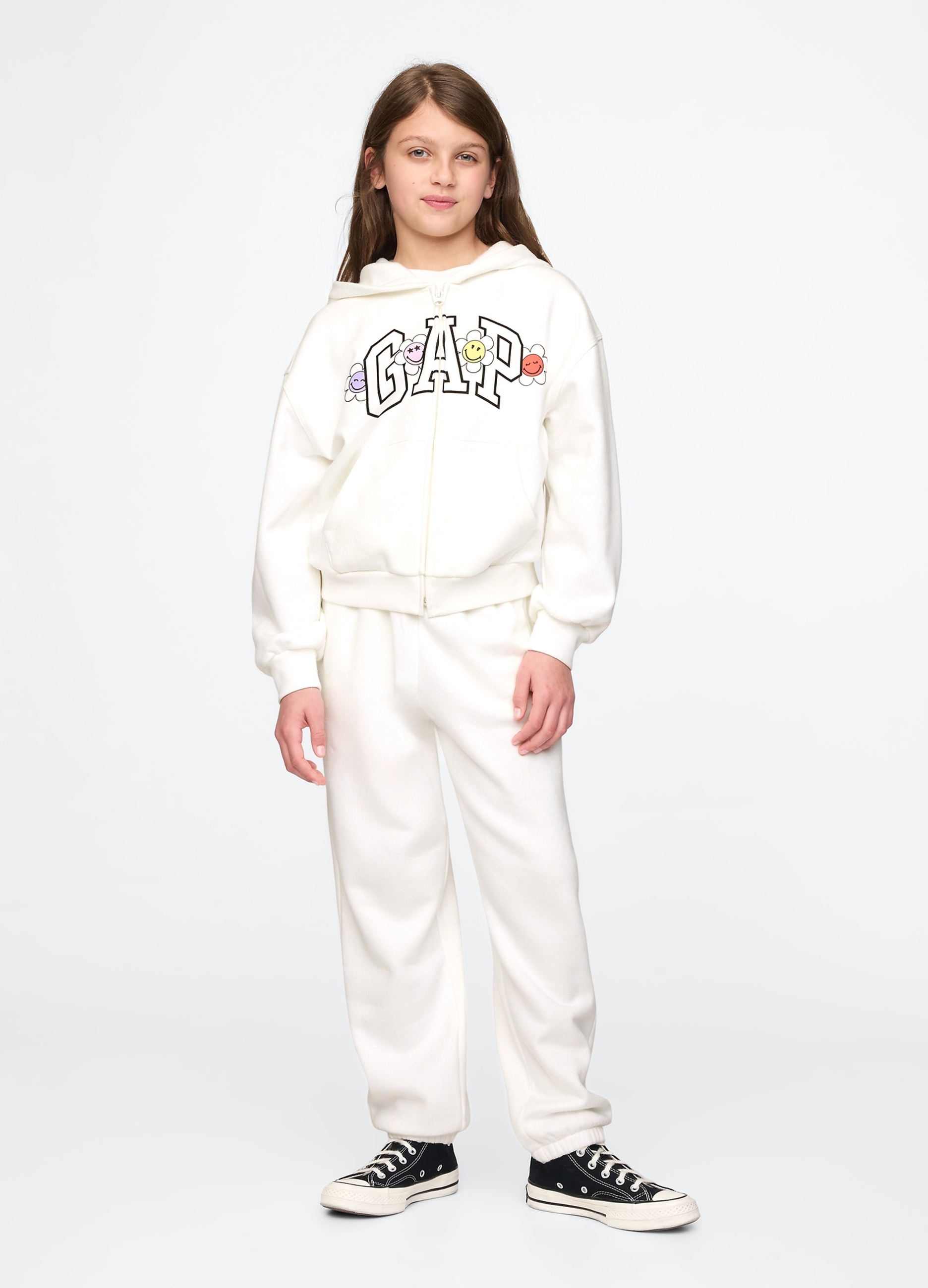 GAP KIDS, Pantaloni Jogger, Bambina, Bianco, Taglia: XXL