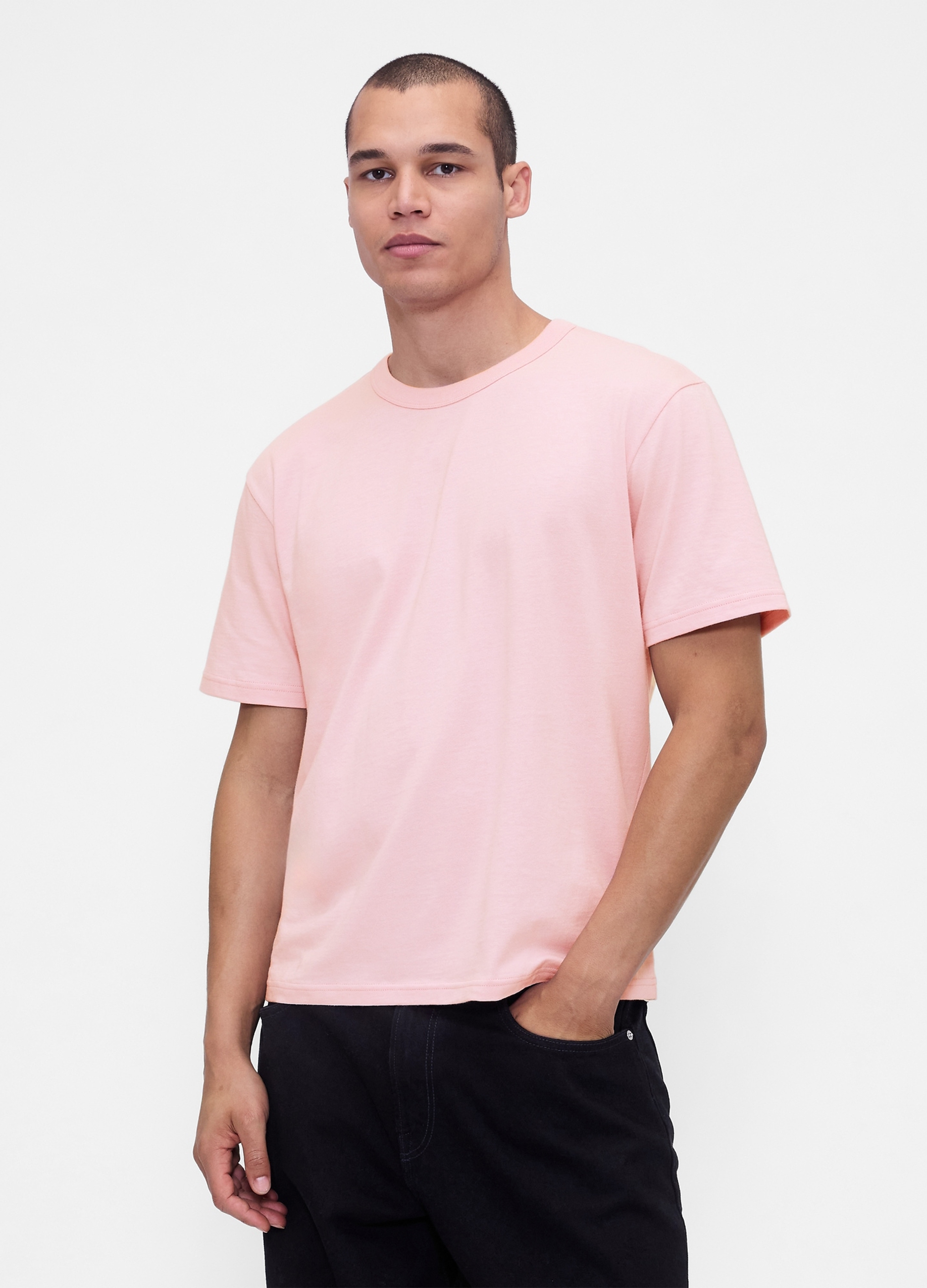 GAP, T-shirt A Maniche Corte, Uomo, Rosa, Taglia: S