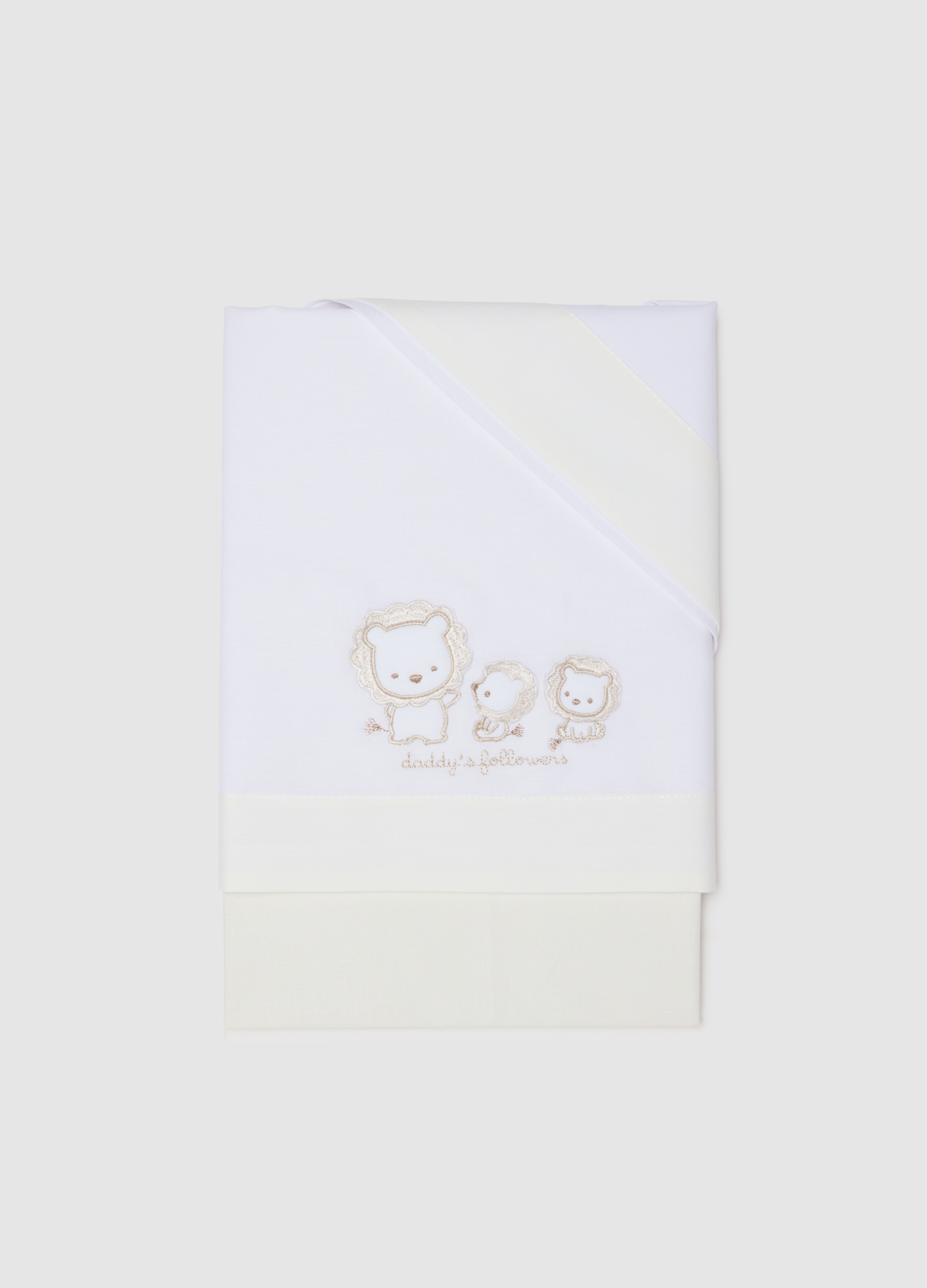 Lenzuola Per Neonati In Puro Cotone Bianche, Unisex, Blanco/beige, Talla: FASUL