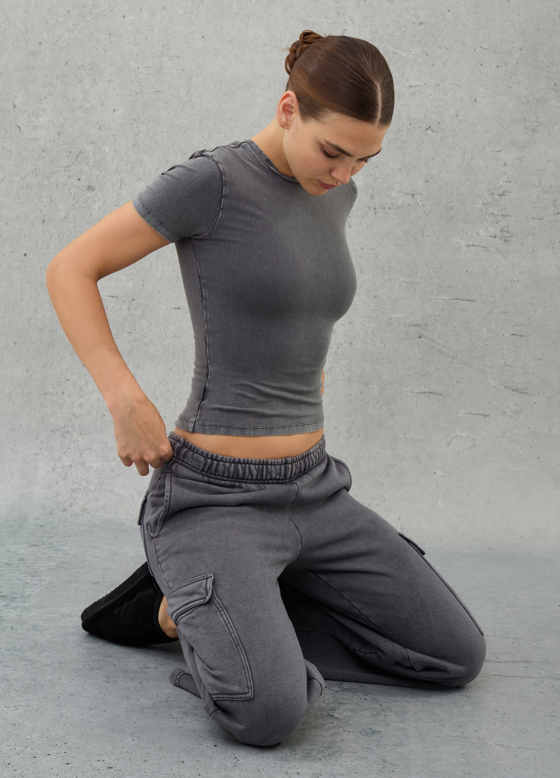 UTOPJA, Perfect T-shirt Vintage Grey, Donna, Grigio, Taglia: XS