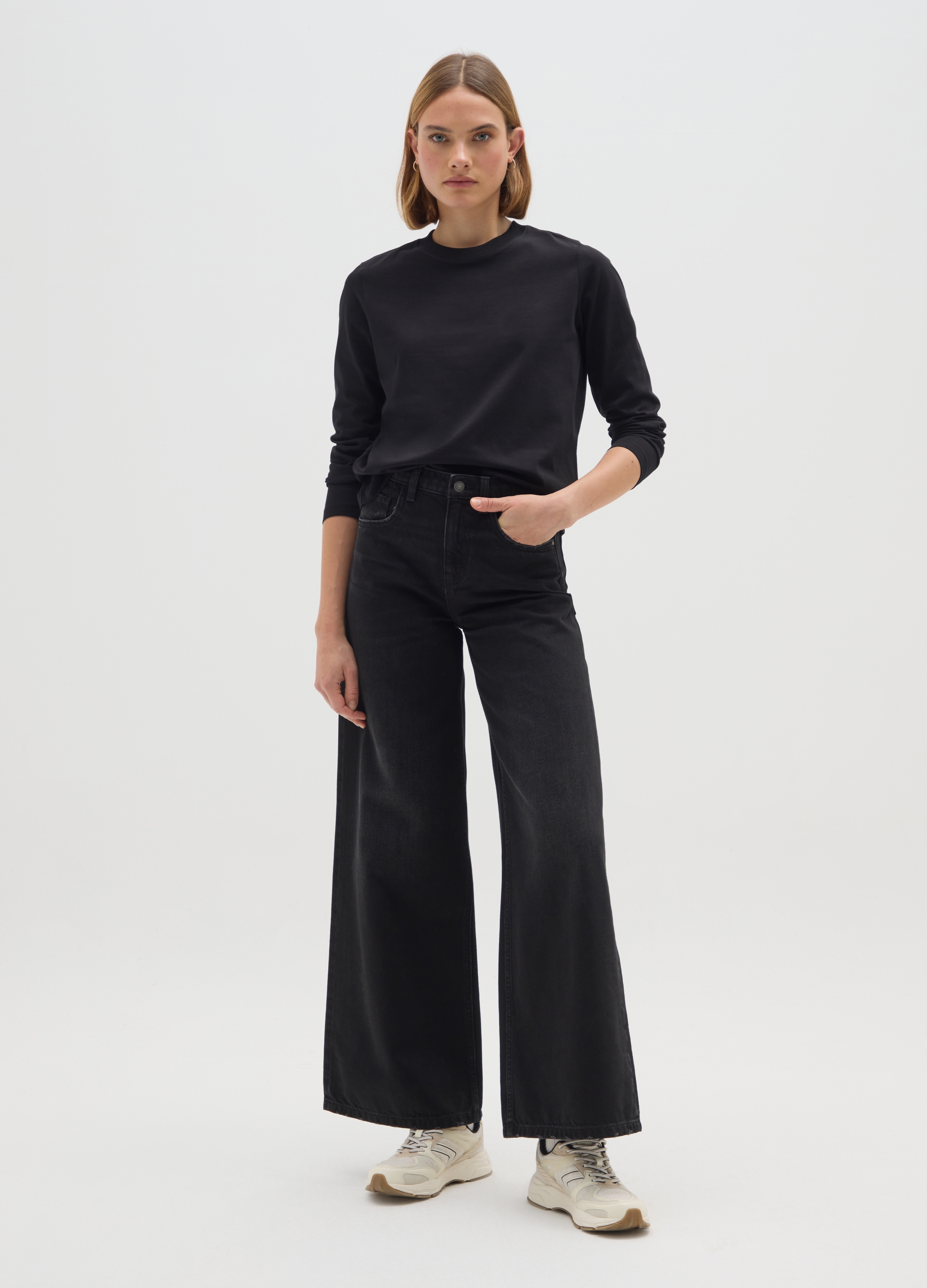 OVS, T-shirt Bianca In Puro Cotone Italiano Regular Fit, Donna, Bianco, Taglia: L