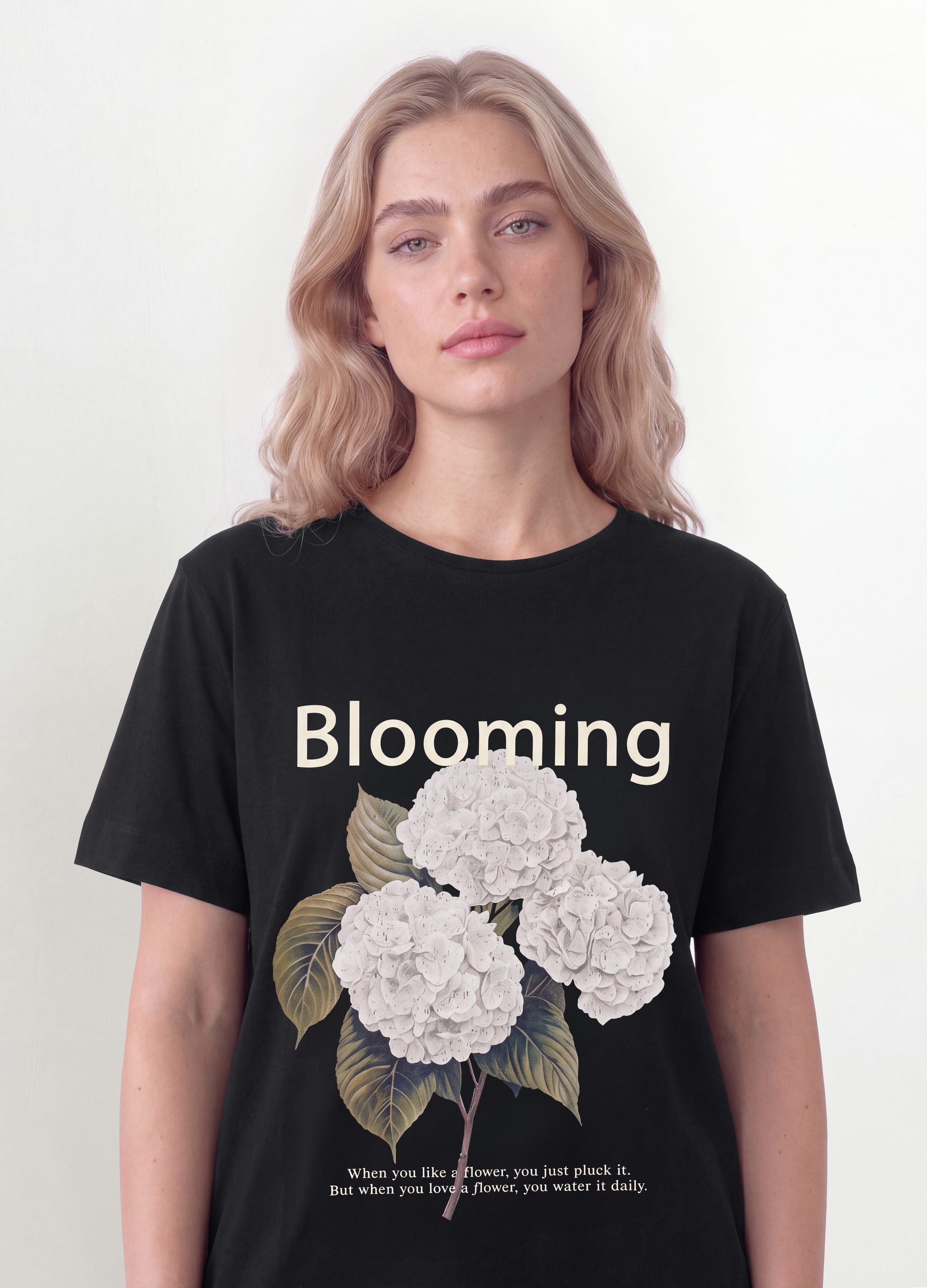 MYA, T-shirt Nera In Puro Cotone Con Stampa Floreale Regular Fit, Donna, Nero, Taglia: XL