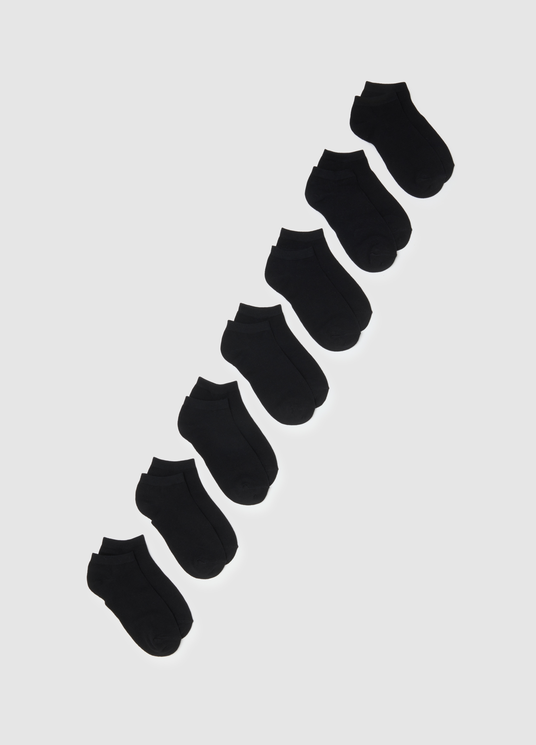 OVS, Multipack Calzini Neri In Cotone Elasticizzato Vestibilità Aderente, Donna, Nero, Taglia: 36-38