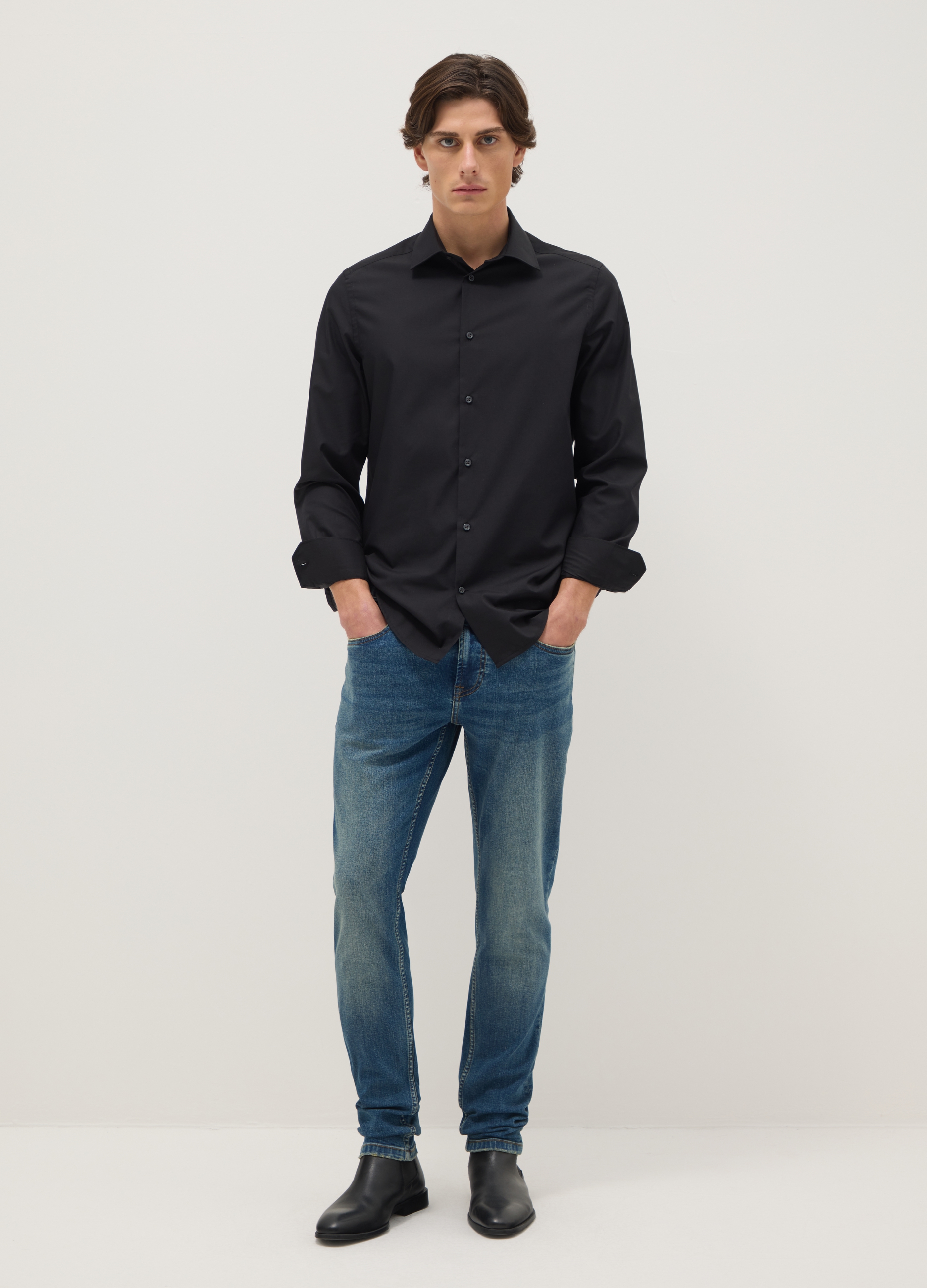 OVS, Jeans In Cotone Denim Elasticizzato Blu Skinny Fit, Uomo, Denim, Taglia: 44