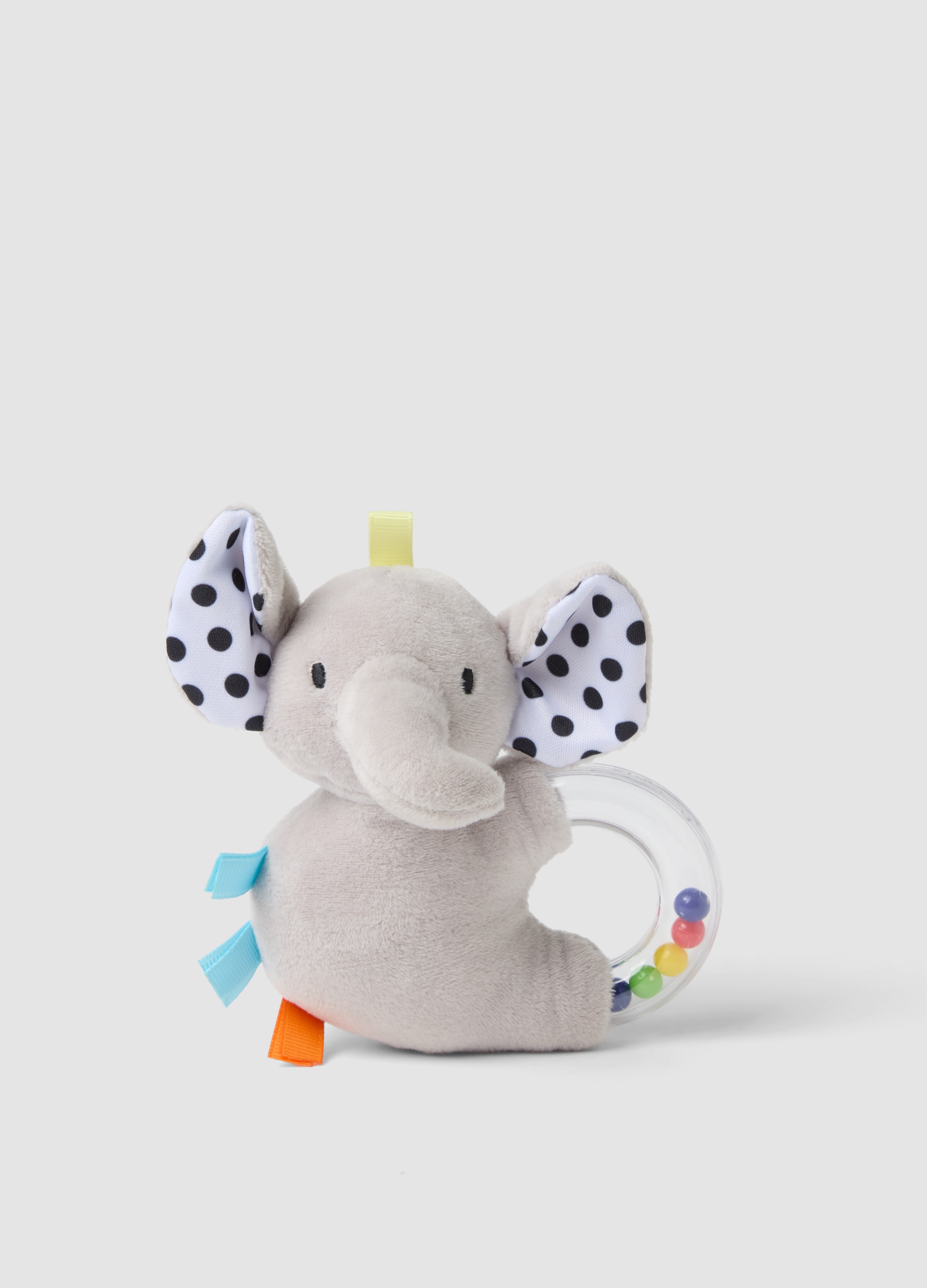FAGOTTINO, Sonaglio A Elefante Con Anello Trasparente, Unisex, Grigio, Taglia: ONE SIZE