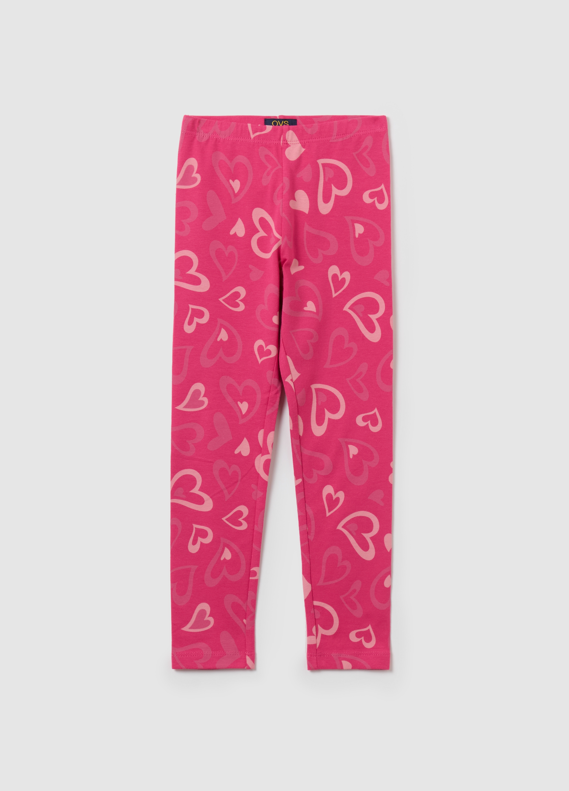 Leggings Con Estampado Por Todo, Niña, Fucsia, Talla: 6-7