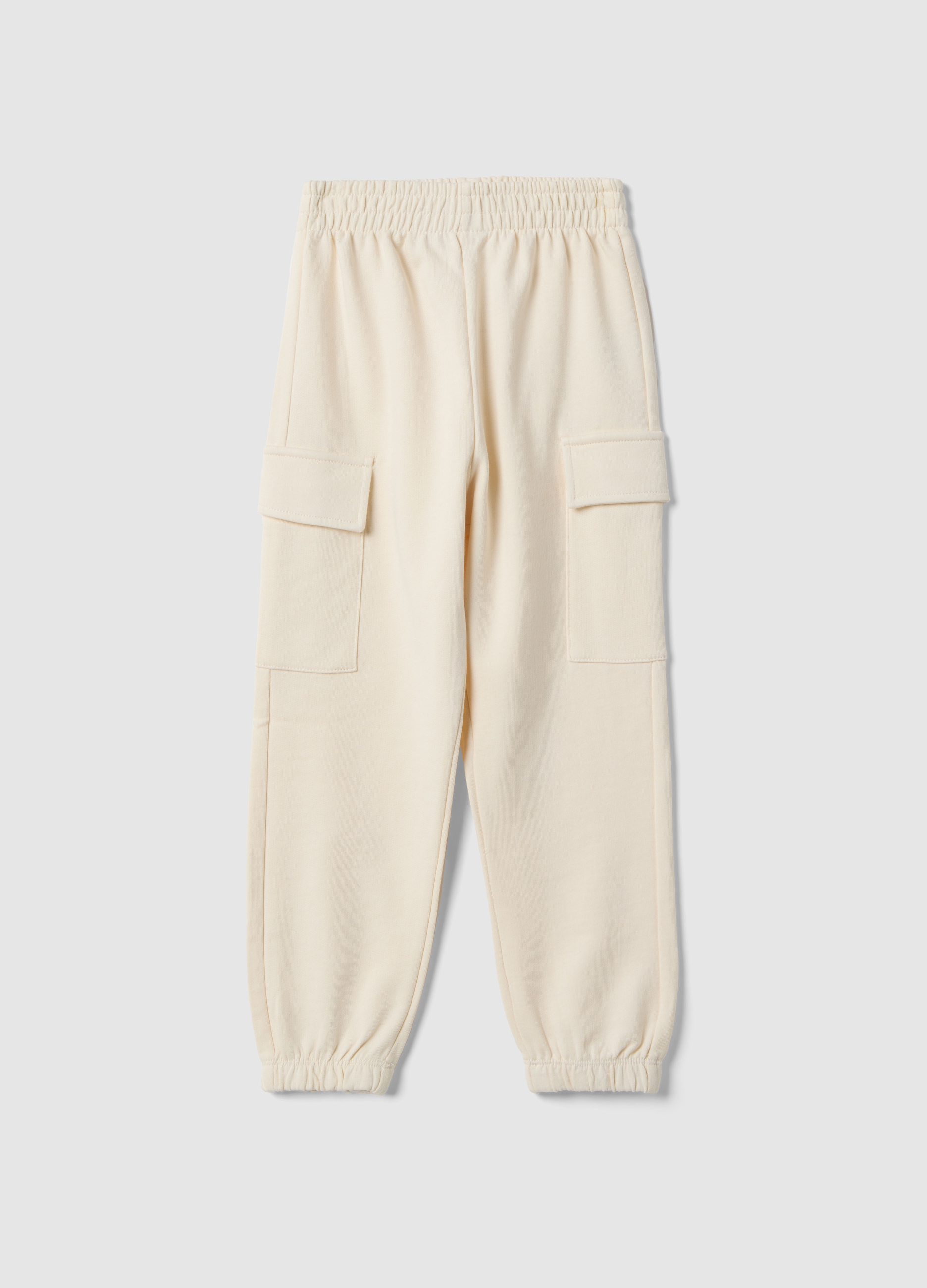 OVS KIDS, Pantaloni Cargo In Puro Cotone Beige Da Bambina Regular Fit, Niña, Beige Claro, Talla: 3-4