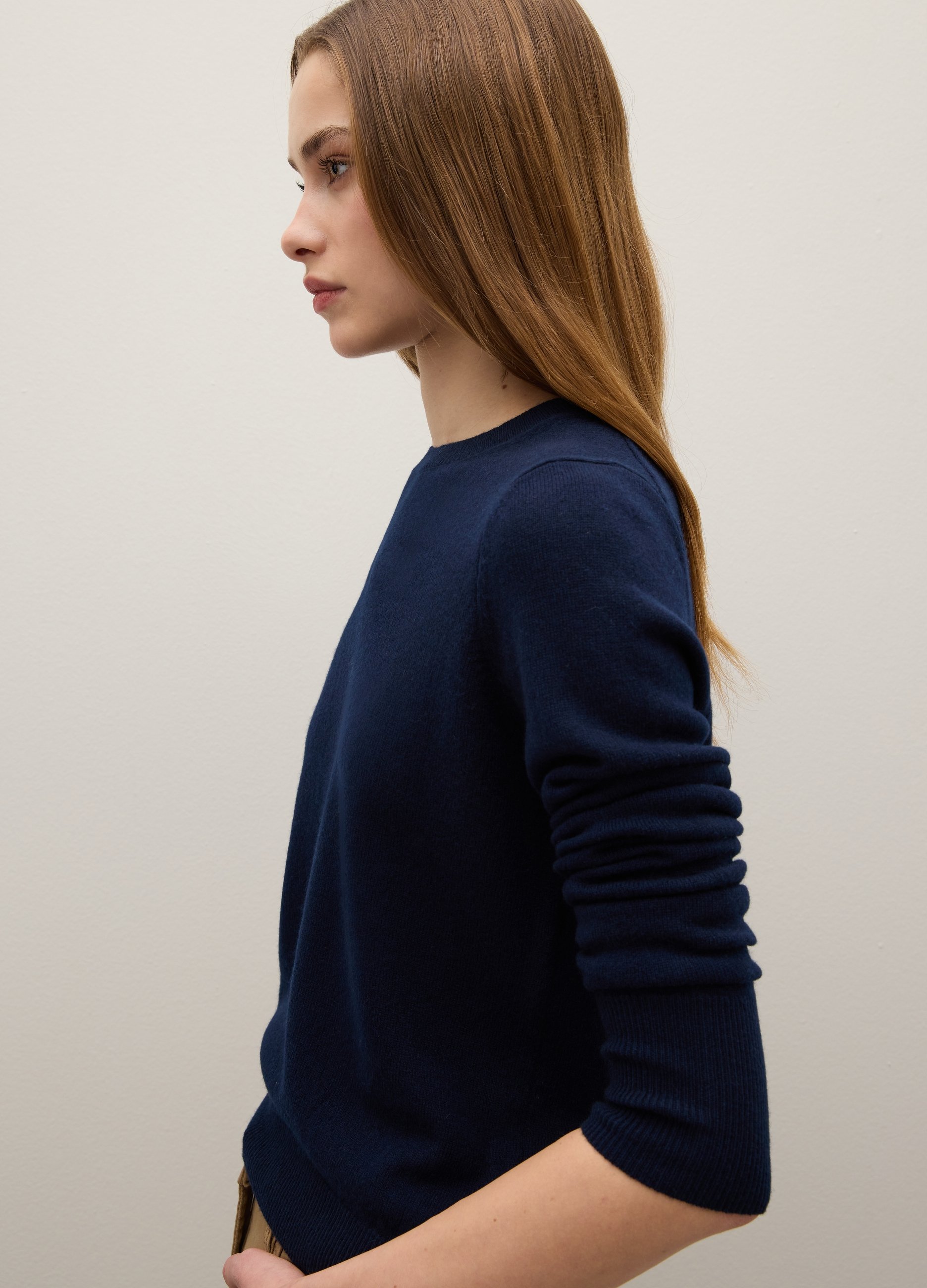 PIOMBO, Jersey Azul De Cuello Redondo En Puro Cachemir, Ajuste Regular, Mujer, Blu Bluette, Talla: 38