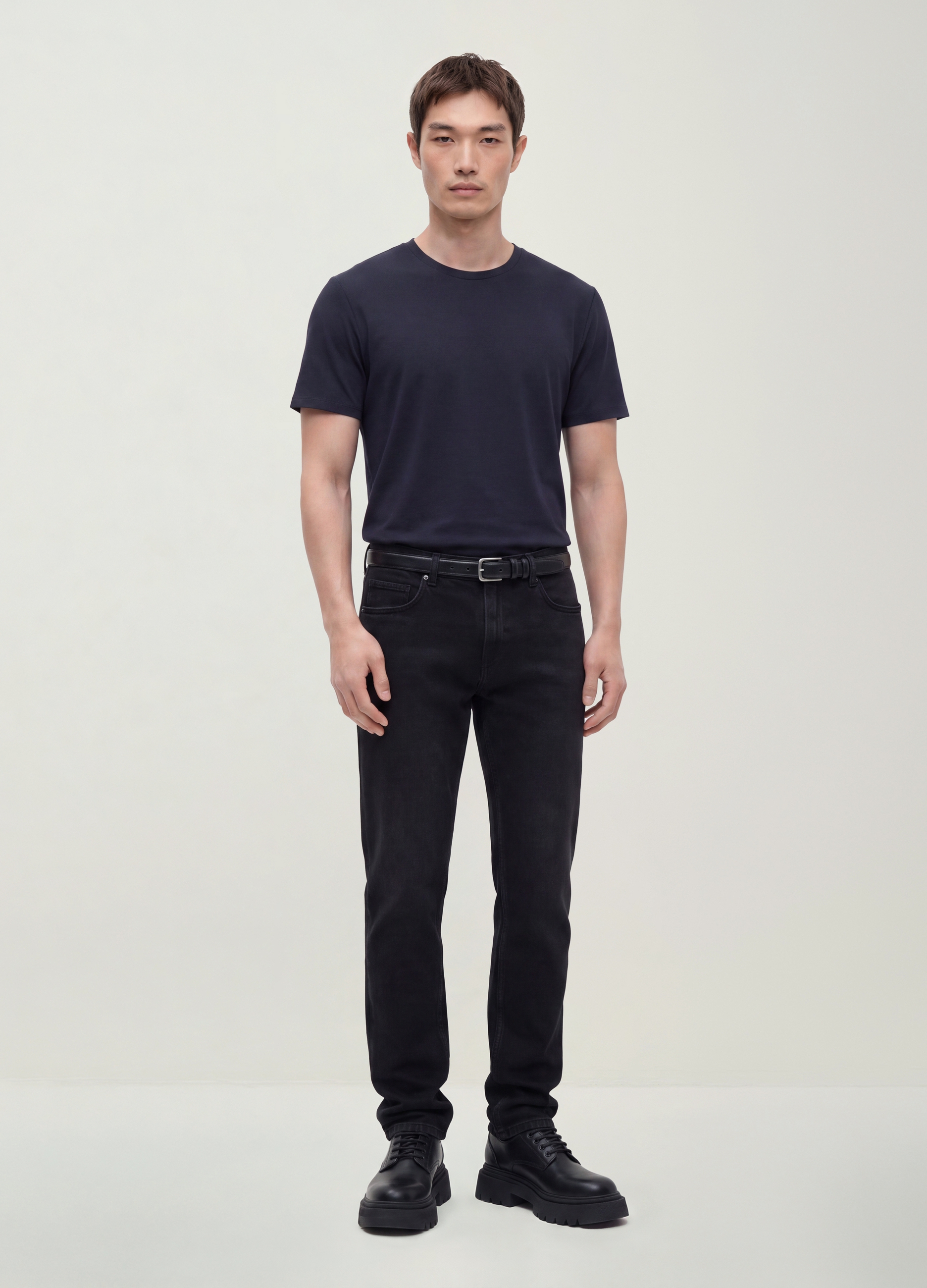 REPUBLIC OF DENIM, Jeans Denim Neri In Misto Cotone E Viscosa Regular Fit, Uomo, Nero, Taglia: 46