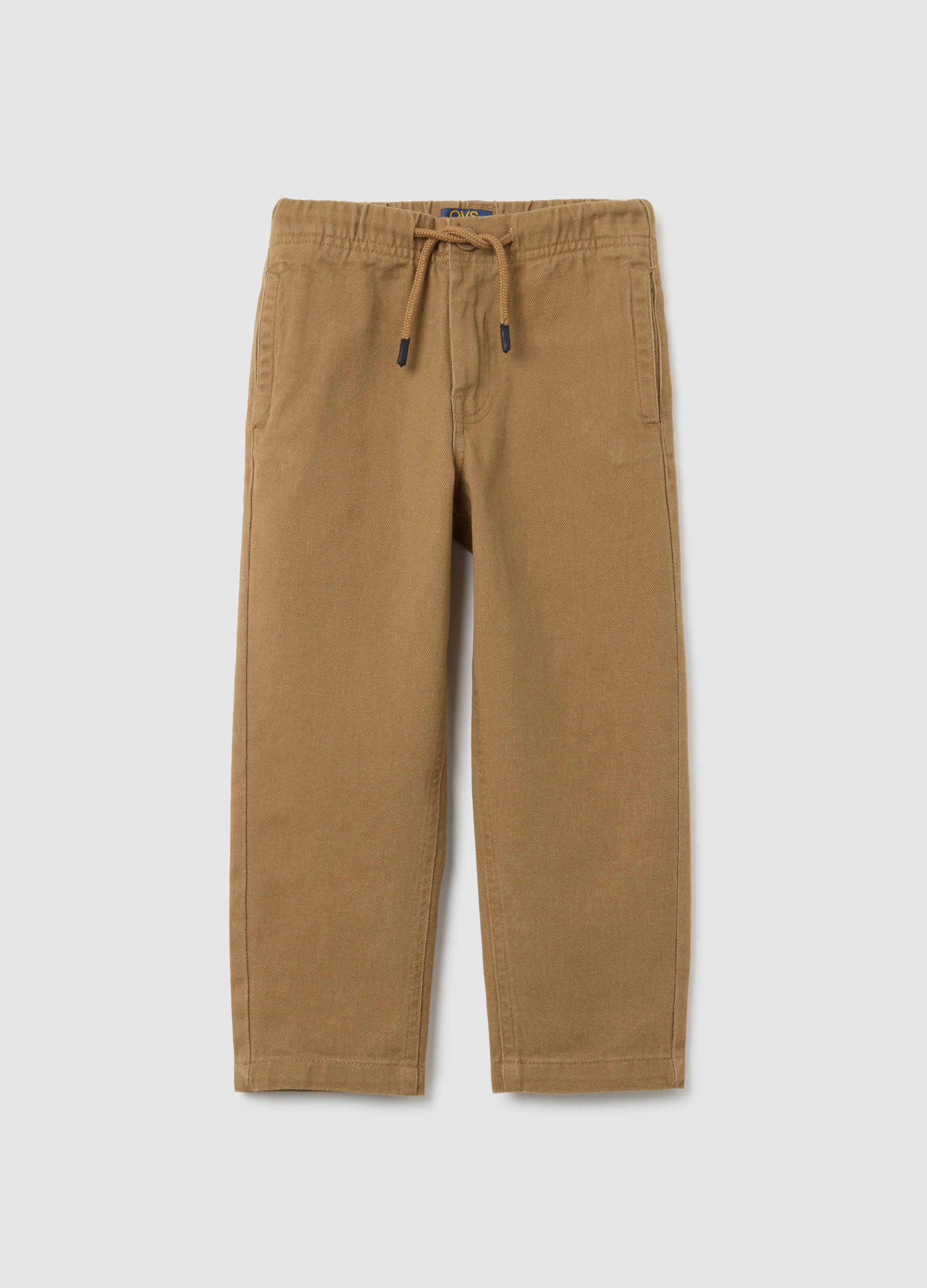 Pantalones Jogger Marrones De Ajuste Regular En Algodón Puro Para Niños, Niño, Marrón oscuro, Talla: 5-6