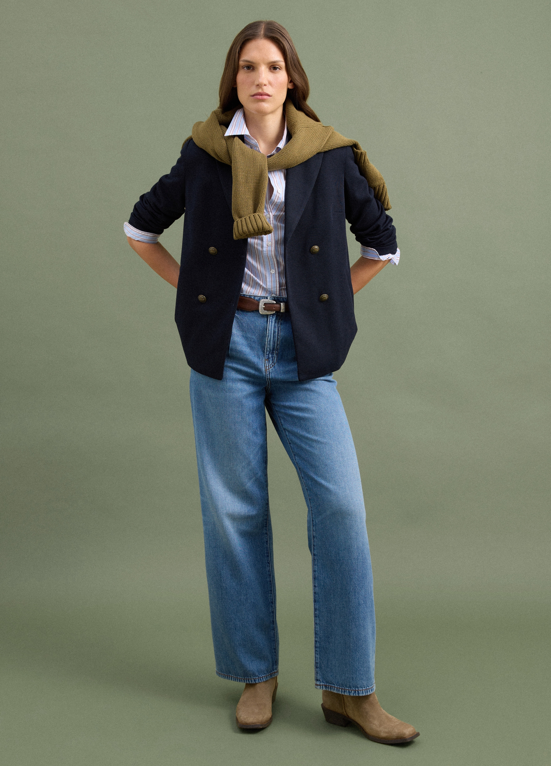 PIOMBO, Blazer Blu Regular Fit Doppiopetto Con Rever Classico, Donna, Blu, Taglia: XS