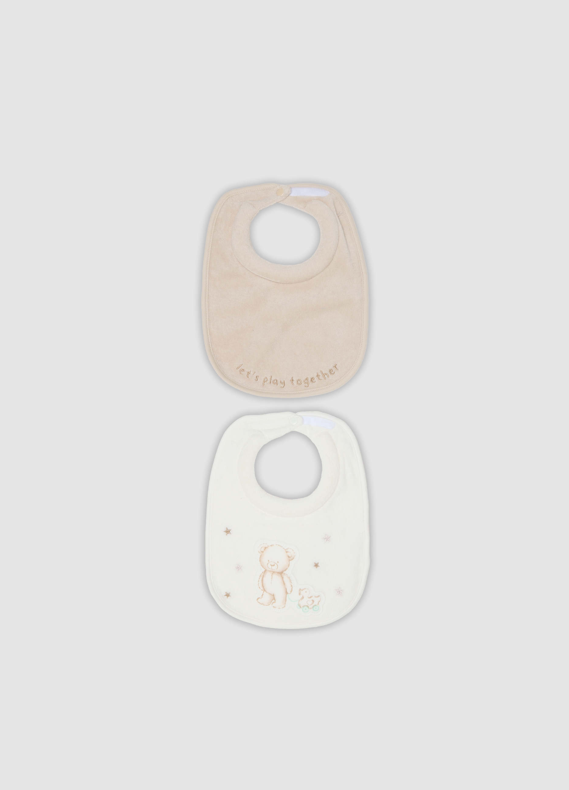 FAGOTTINO, Bipack Di Bavaglini Beige In Cotone Organico Per Neonato, Beige, Taglia: T.U.