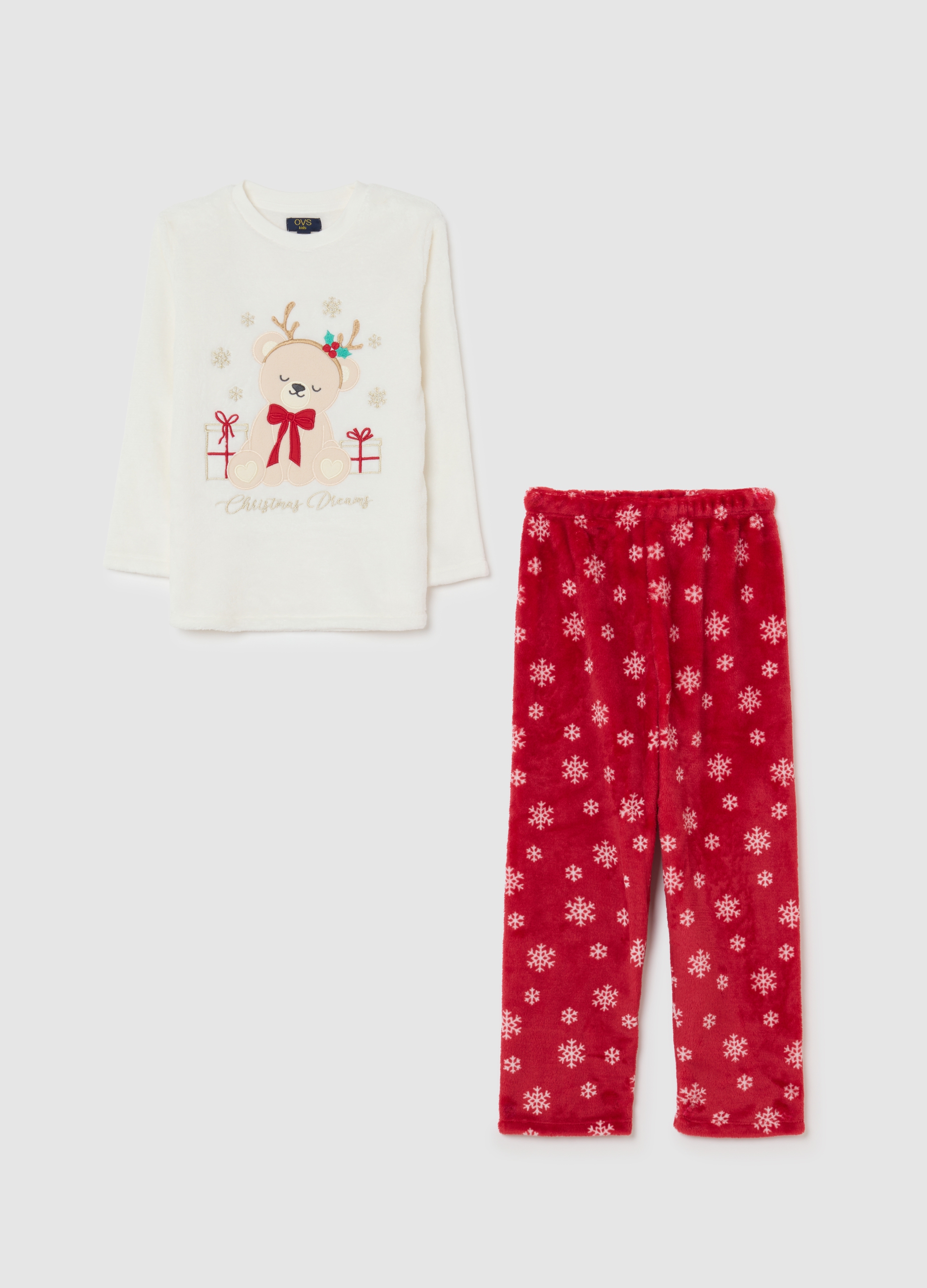 OVS KIDS, Pijama Multicolor Para Niña, Niña, Blanco/rojo, Talla: 4-5