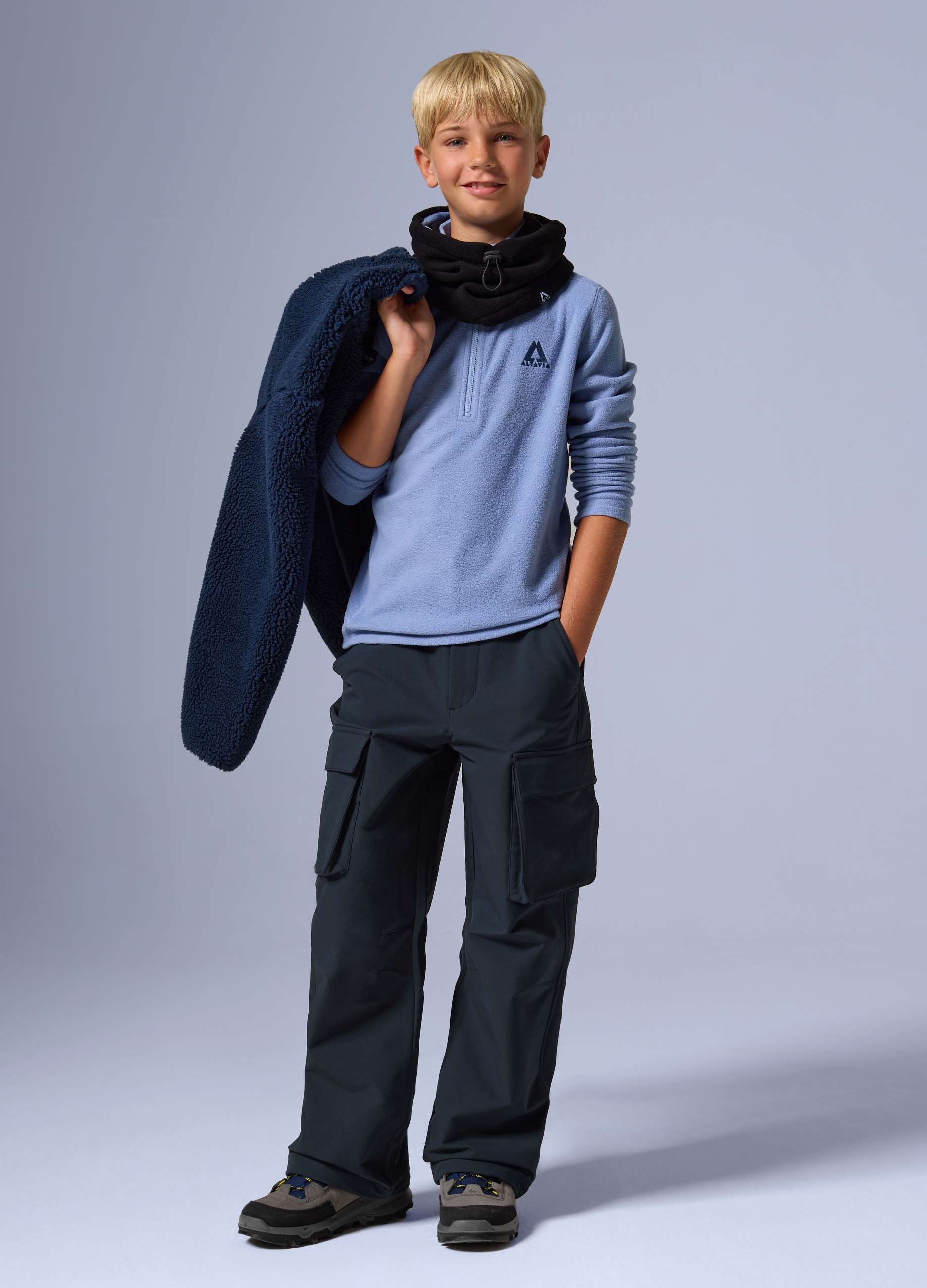 Forro Polar Medio Cuello Altavia Con Deborah Compagnoni, Unisex, Azul chambray, Talla: 6