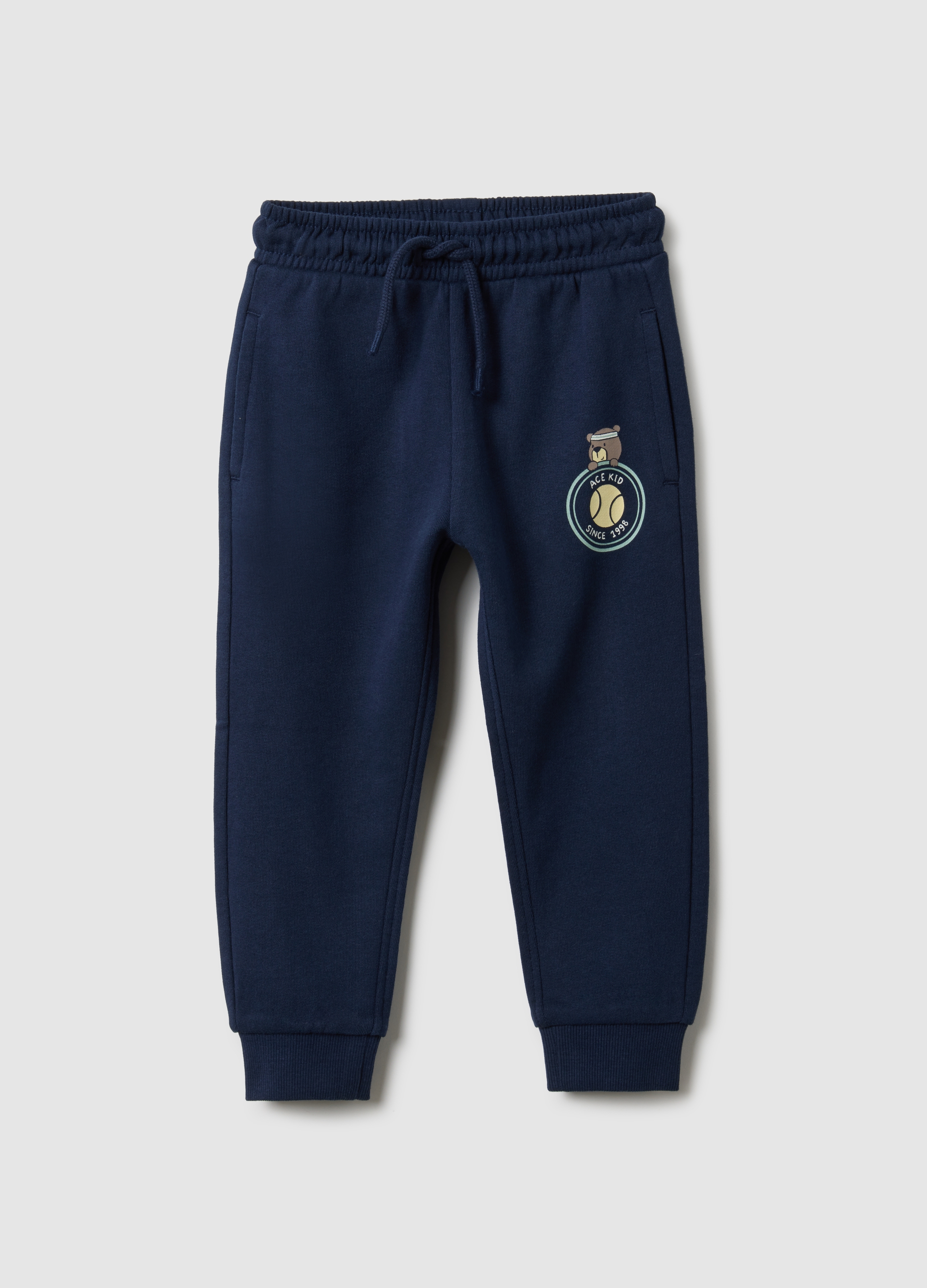 FAGOTTINO, Pantalones Jogger De Algodón Azul Para Niño, Ajuste Regular, Niño, Azul oscuro, Talla: 30-36
