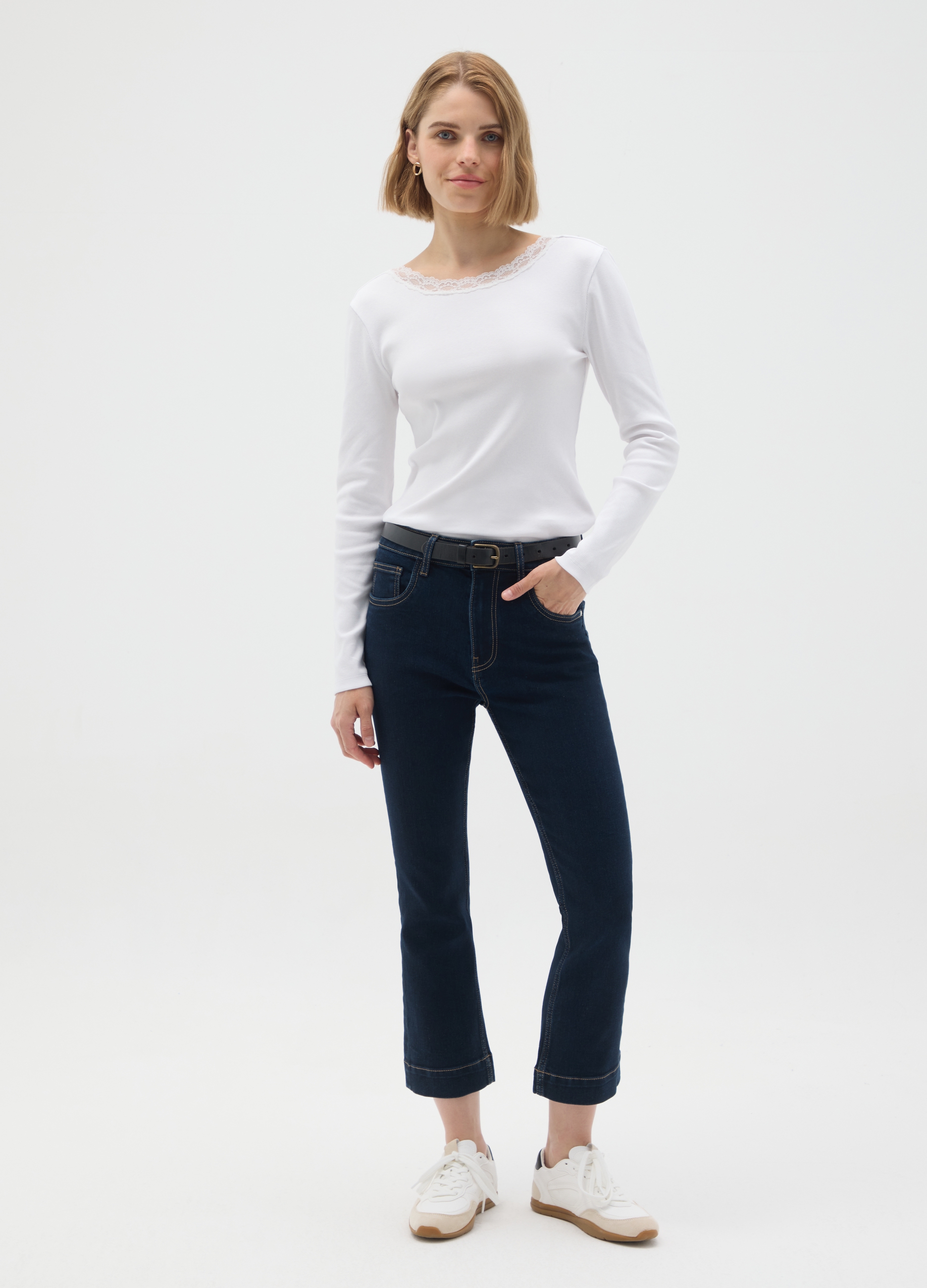 OVS, Jeans In Denim Blu Slim Fit, Donna, Blu, Taglia: 38