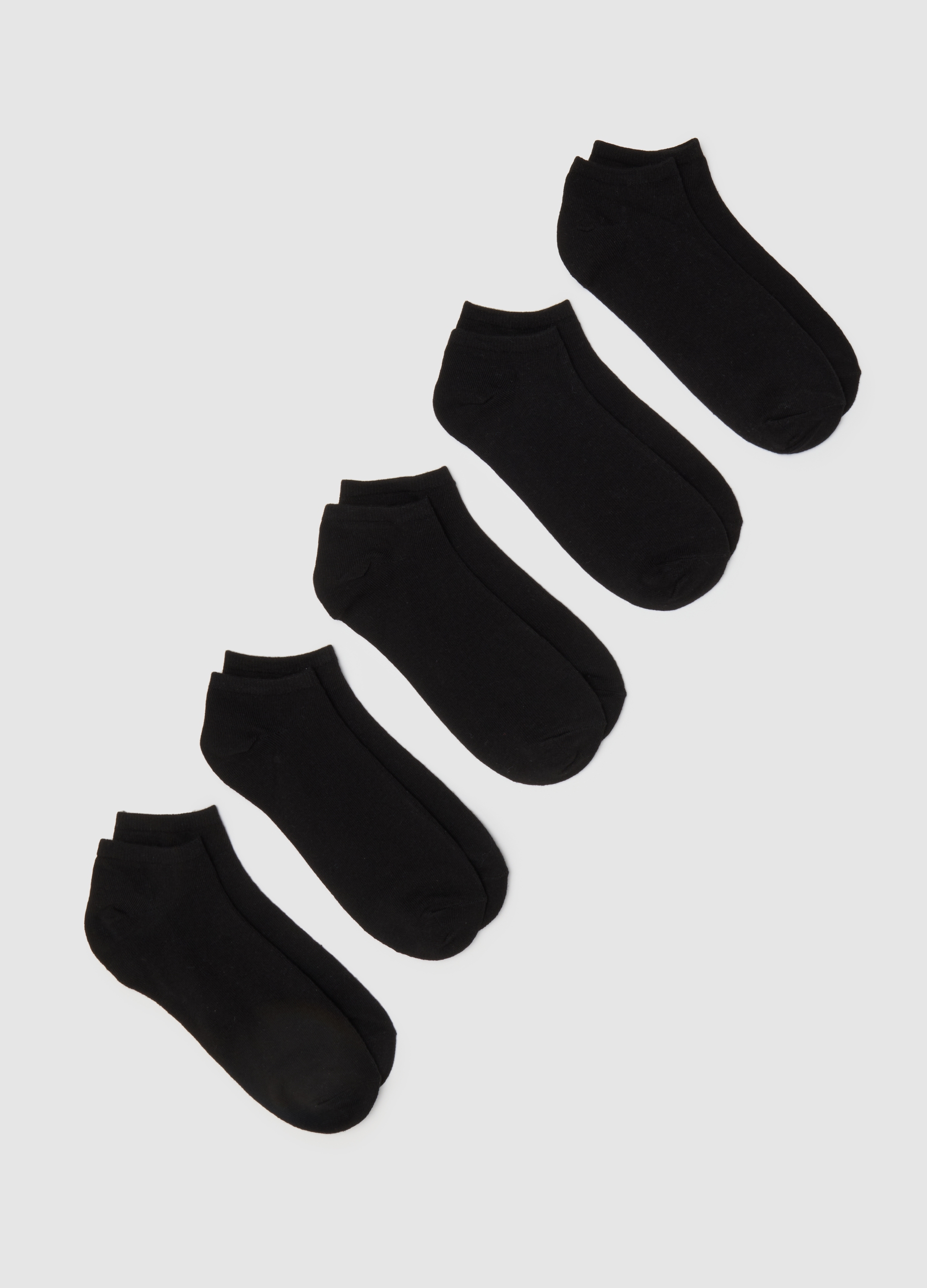 Set De Calcetines Cortos De Mujer De Algodón Negro Elástico, Mujer, Gunmetal, Talla: 36-38