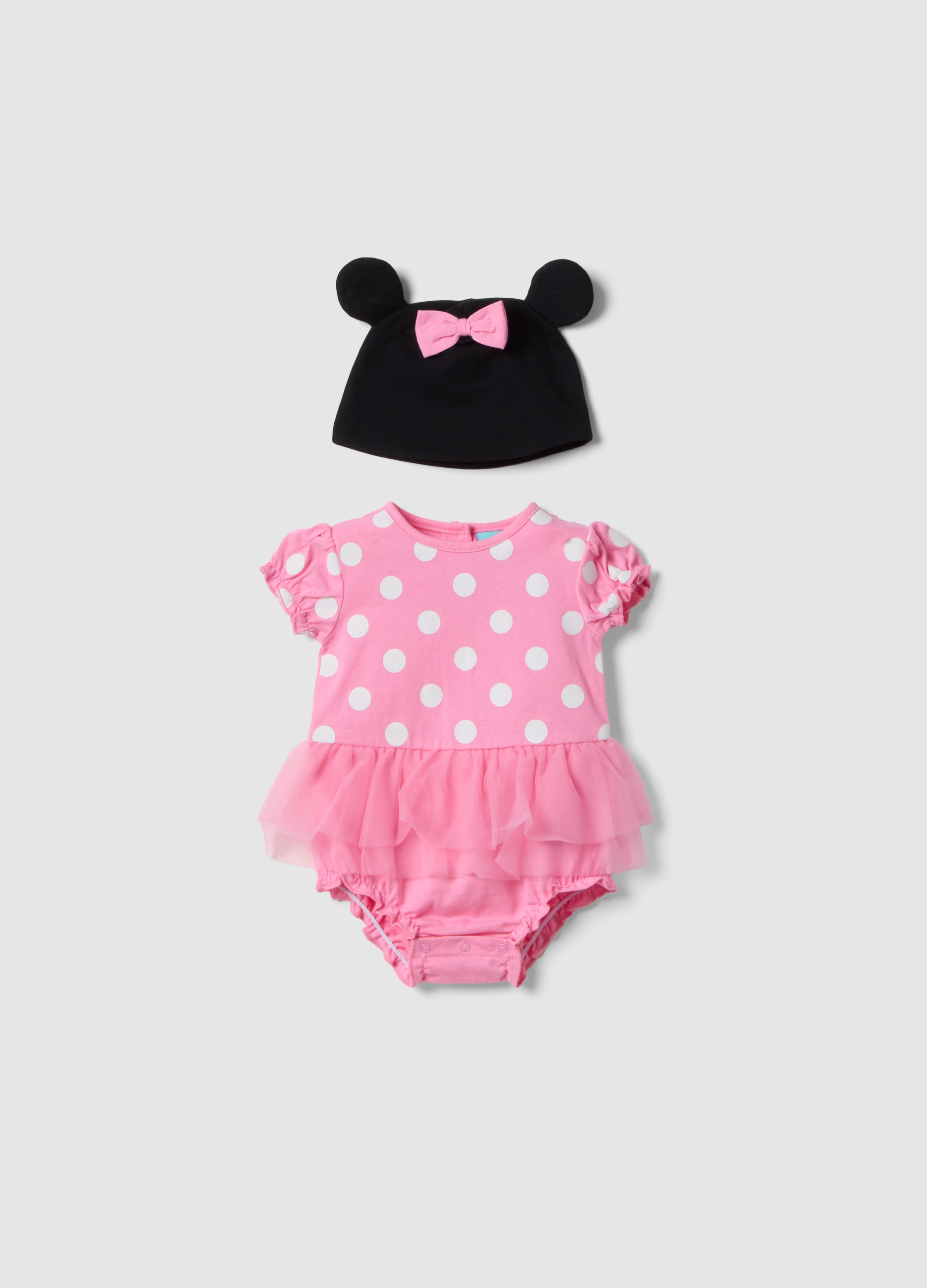 FAGOTTINO, Conjunto De Niña Bebé Multicolor De Algodón Puro En Forma De Minnie, Bebé Niña, Negro/rosa, Talla: 3-6