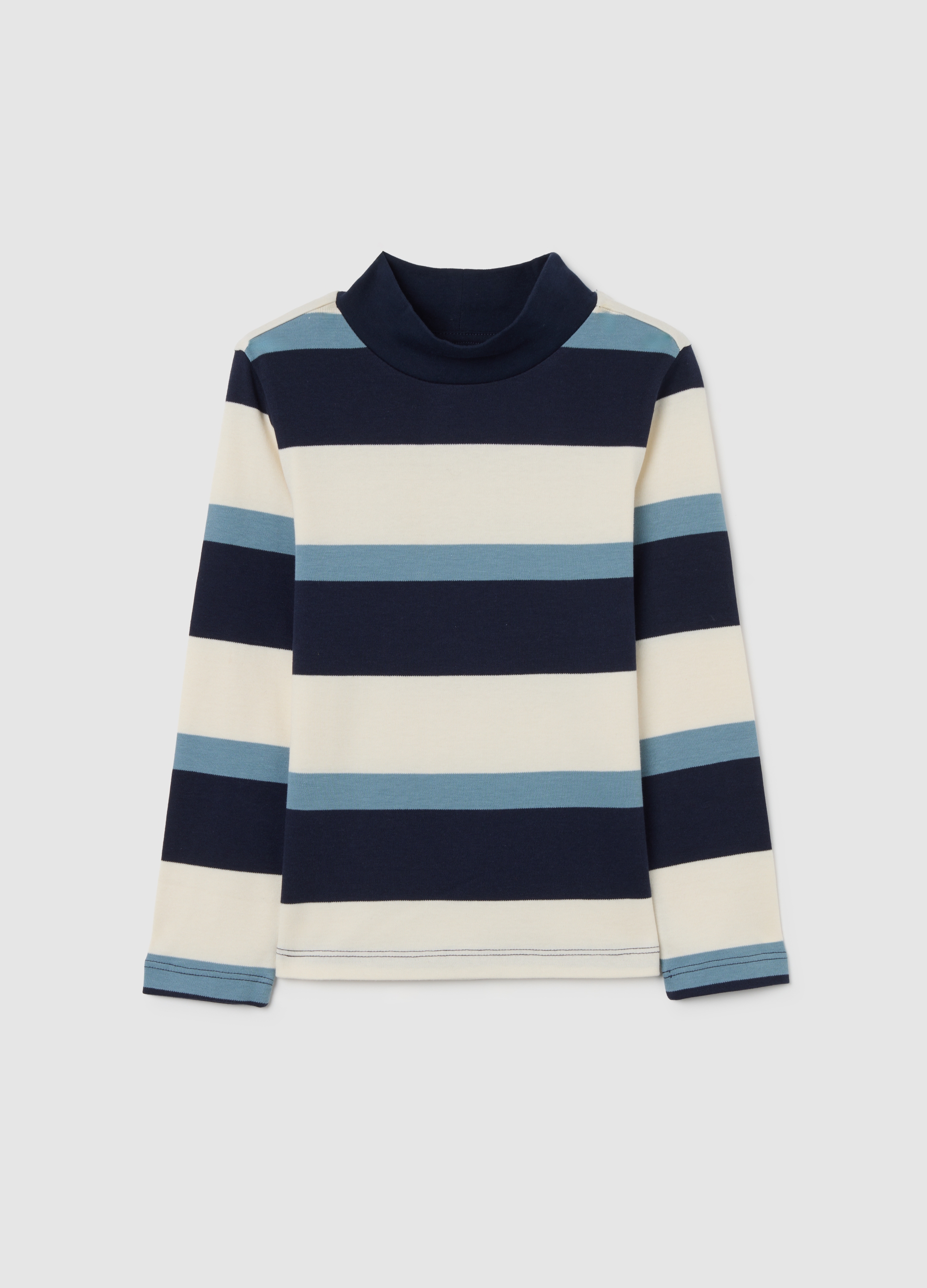 OVS KIDS, Maglia A Righe Multicolor Da Bambino In Puro Cotone Regular Fit, Multicolor, Taglia: 9-10