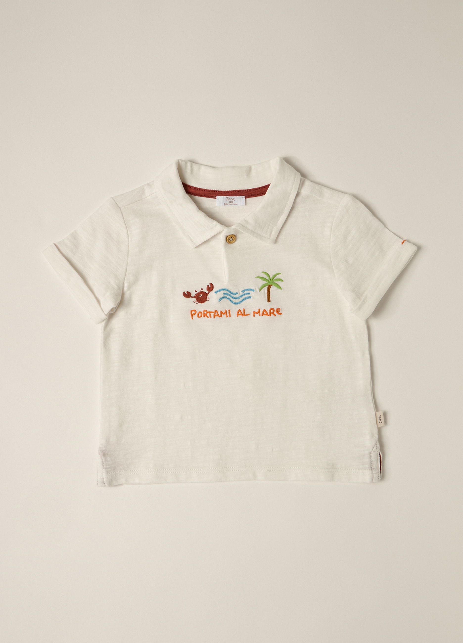 OVS, T-shirt In Jersey Di Puro Cotone Iana Neonato, Bianco, Taglia: 18