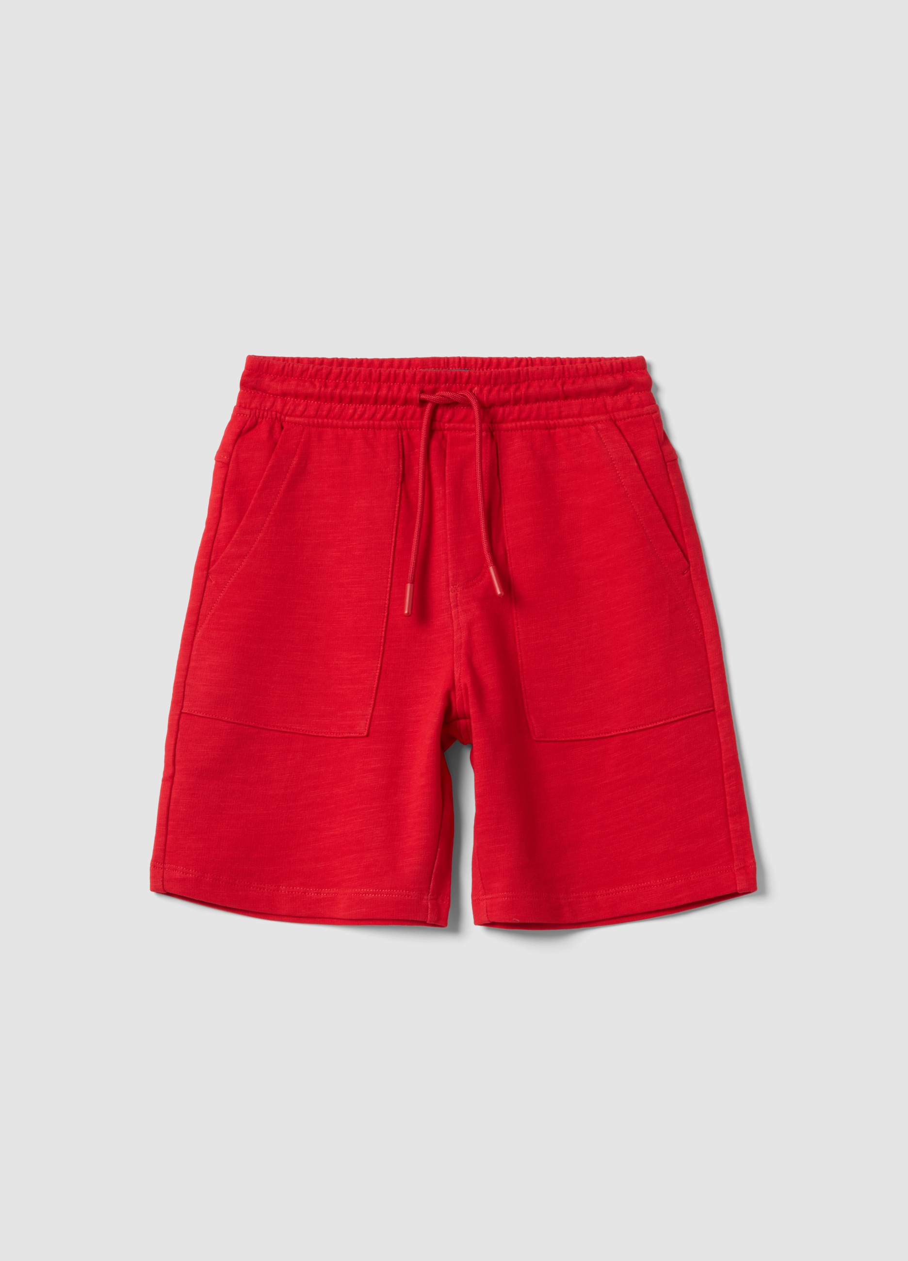 OVS KIDS, Pantaloncini Rossi In Puro Cotone Da Bambino Con Vita Elasticizzata, Niño, Rojo, Talla: 3-4
