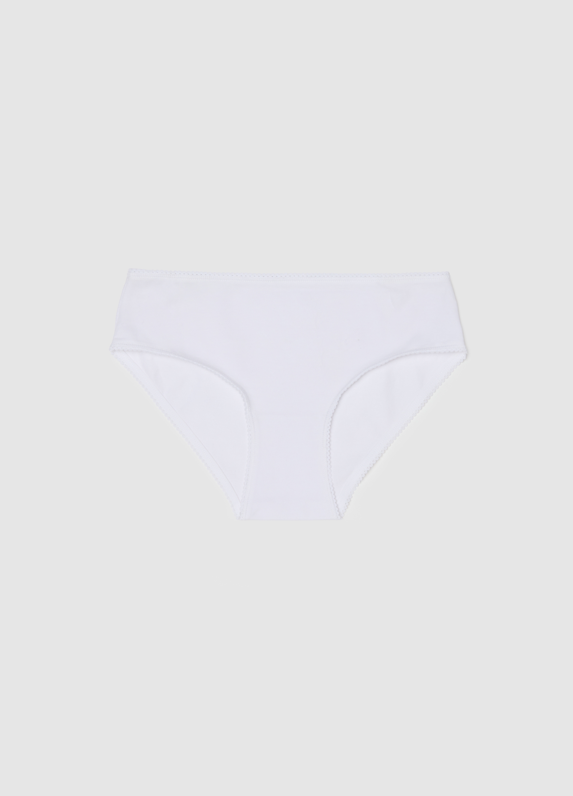 Bragas Blancas Para Niñas De Algodón Elástico - Ajuste Regular, Unisex, Blanco óptico, Talla: 7-8