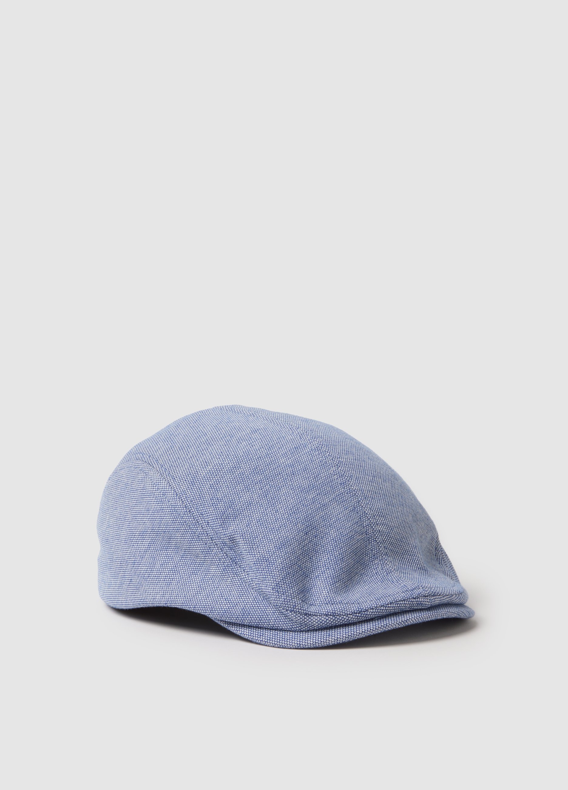 Boina De Chambray Azul Ajuste Regular, Hombre, Azul Azur, Talla: FASUL