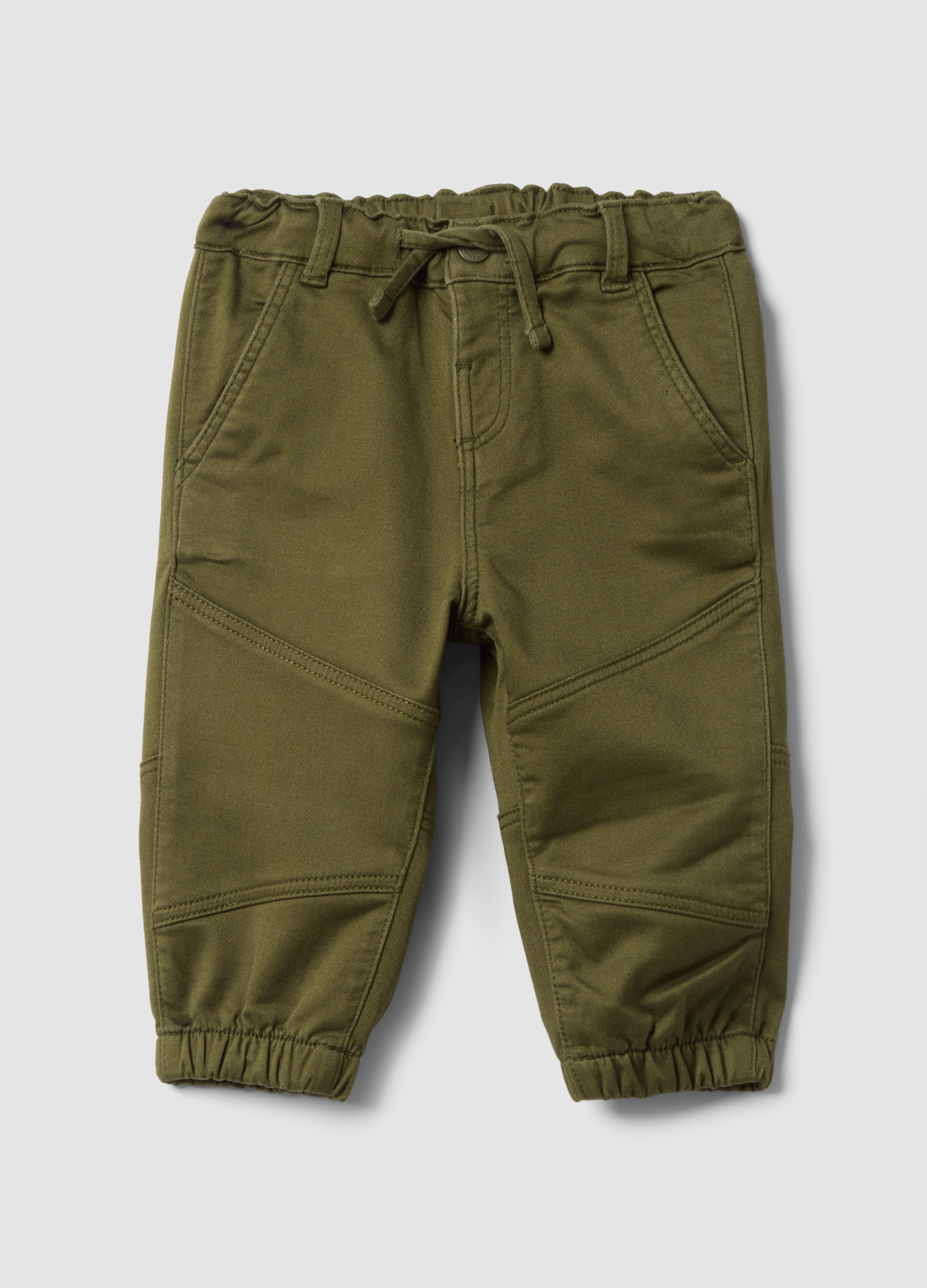 FAGOTTINO, Pantaloni Jogger Verdi In Cotone Elasticizzato Con Coulisse Over Fit Per Bimbo, Bambino, Verde, Taglia: 12-18