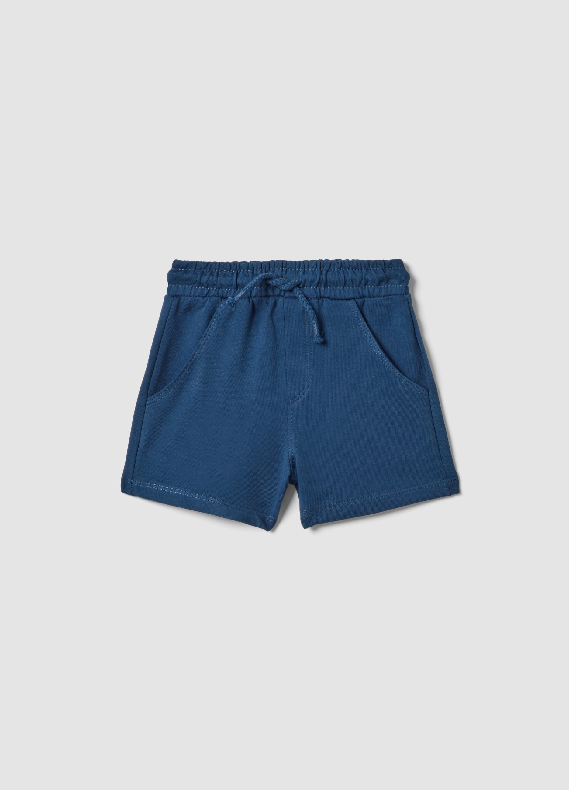 FAGOTTINO, Short Azul De Algodón Puro Con Cintura Elástica, Niño, Azul, Talla: 12-18