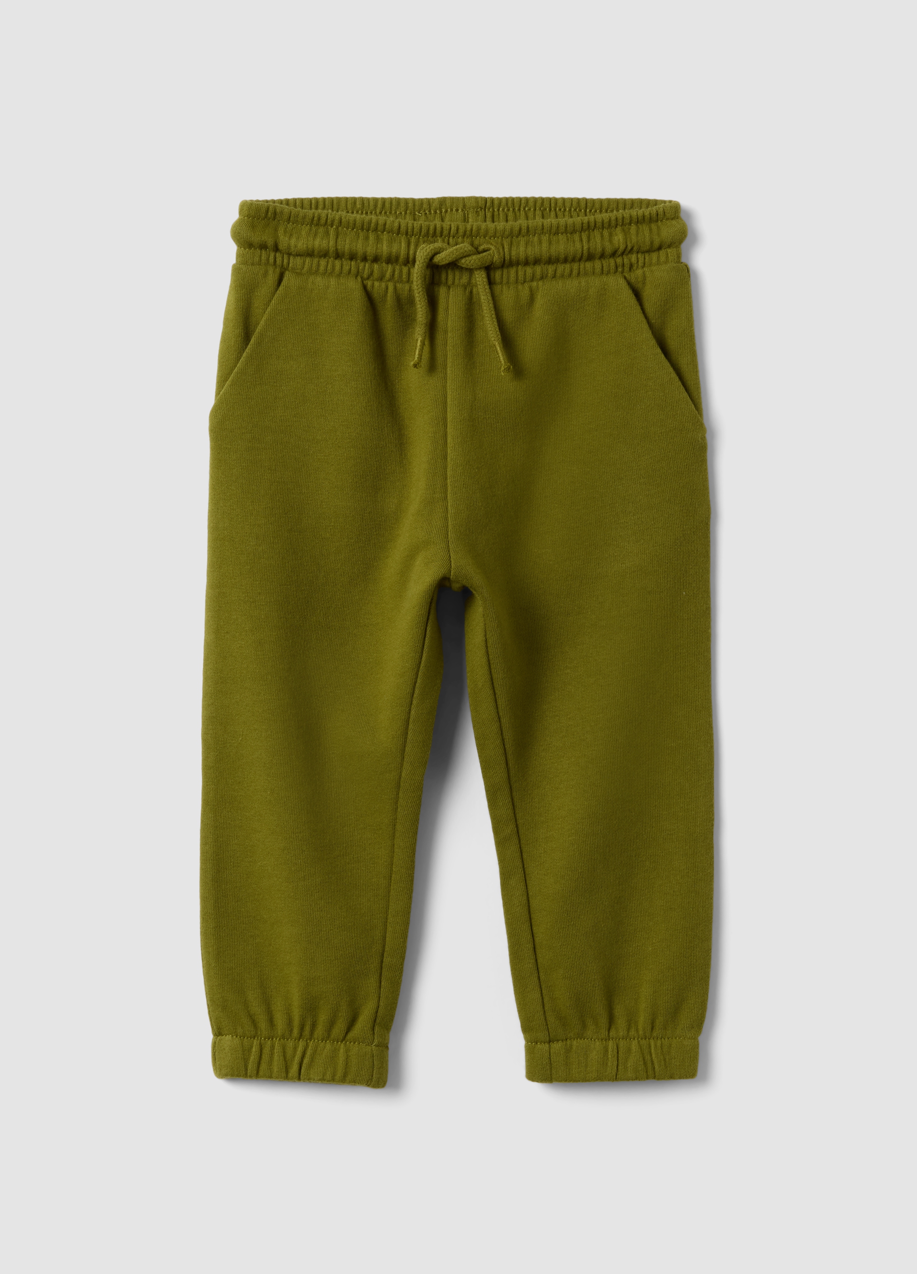 FAGOTTINO, Pantaloni Jogger Verdi In Puro Cotone Organico Con Coulisse Per Bimbo, Bambino, Verde, Taglia: 12-18