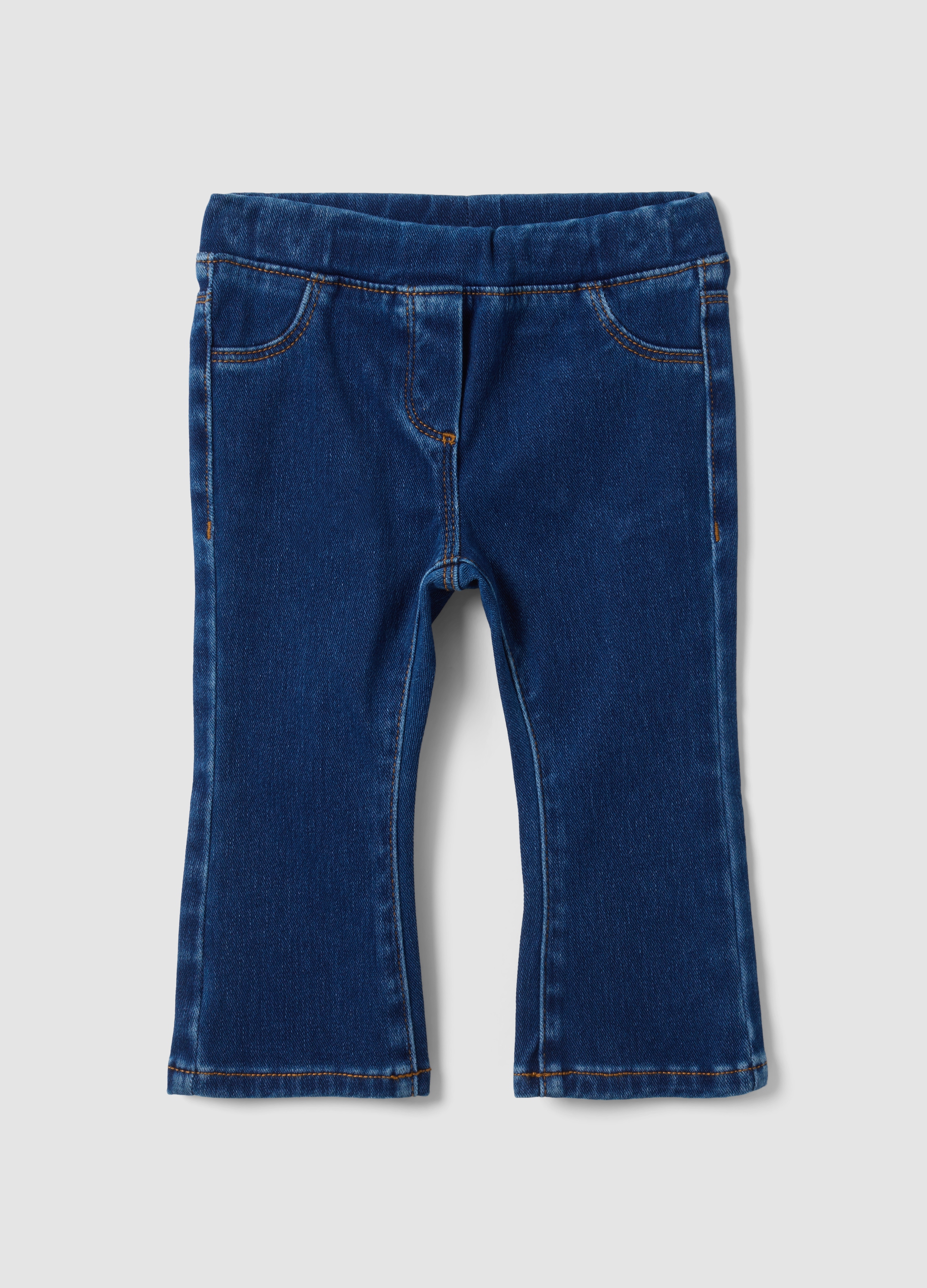 FAGOTTINO, Jeggings Blu In Cotone Elasticizzato Flare Fit Per Bimba, Bambina, Viola, Taglia: 18-24