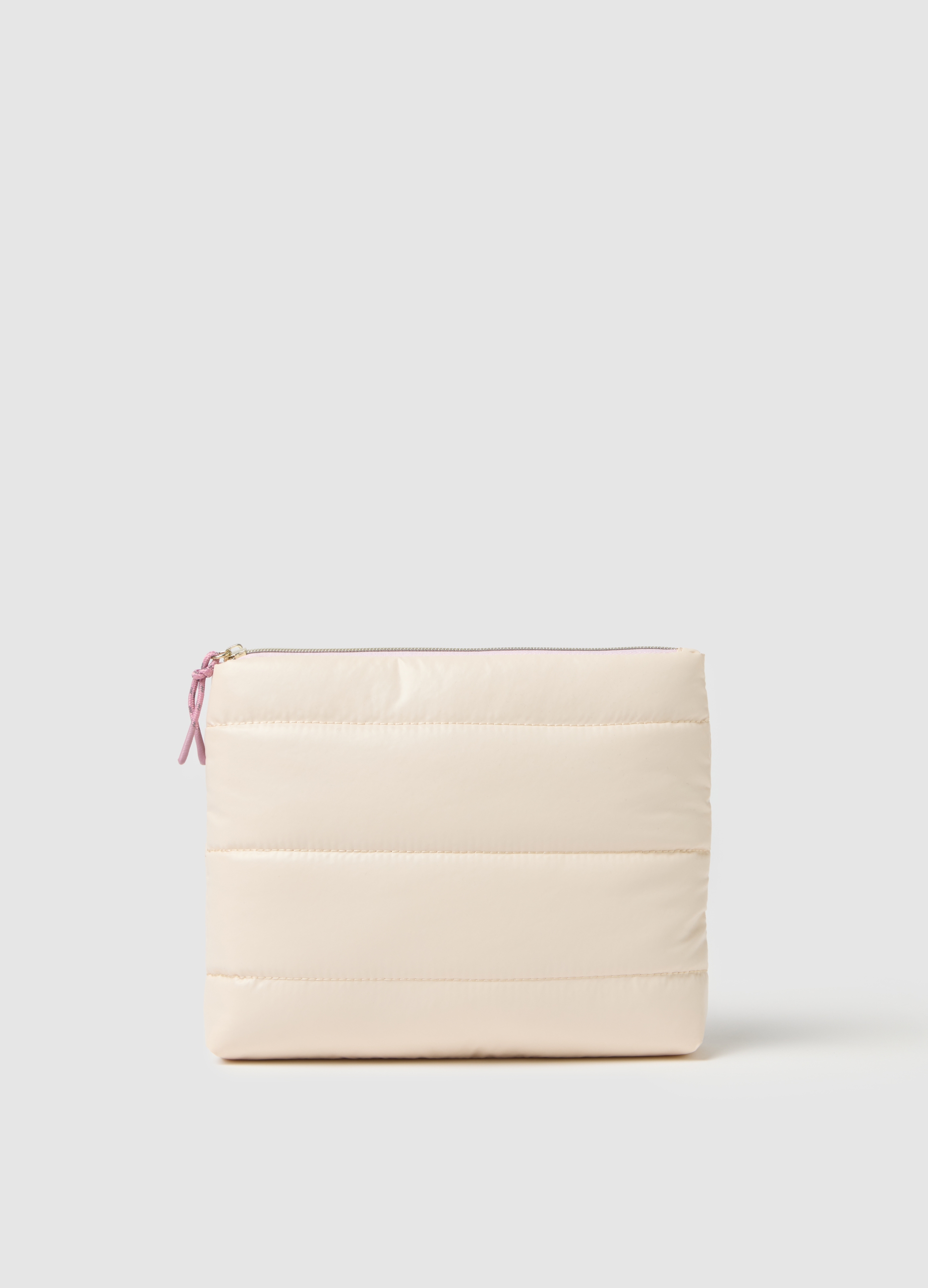 OVS, Pochette Beige Con Zip, Donna, Beige, Taglia: ONE SIZE