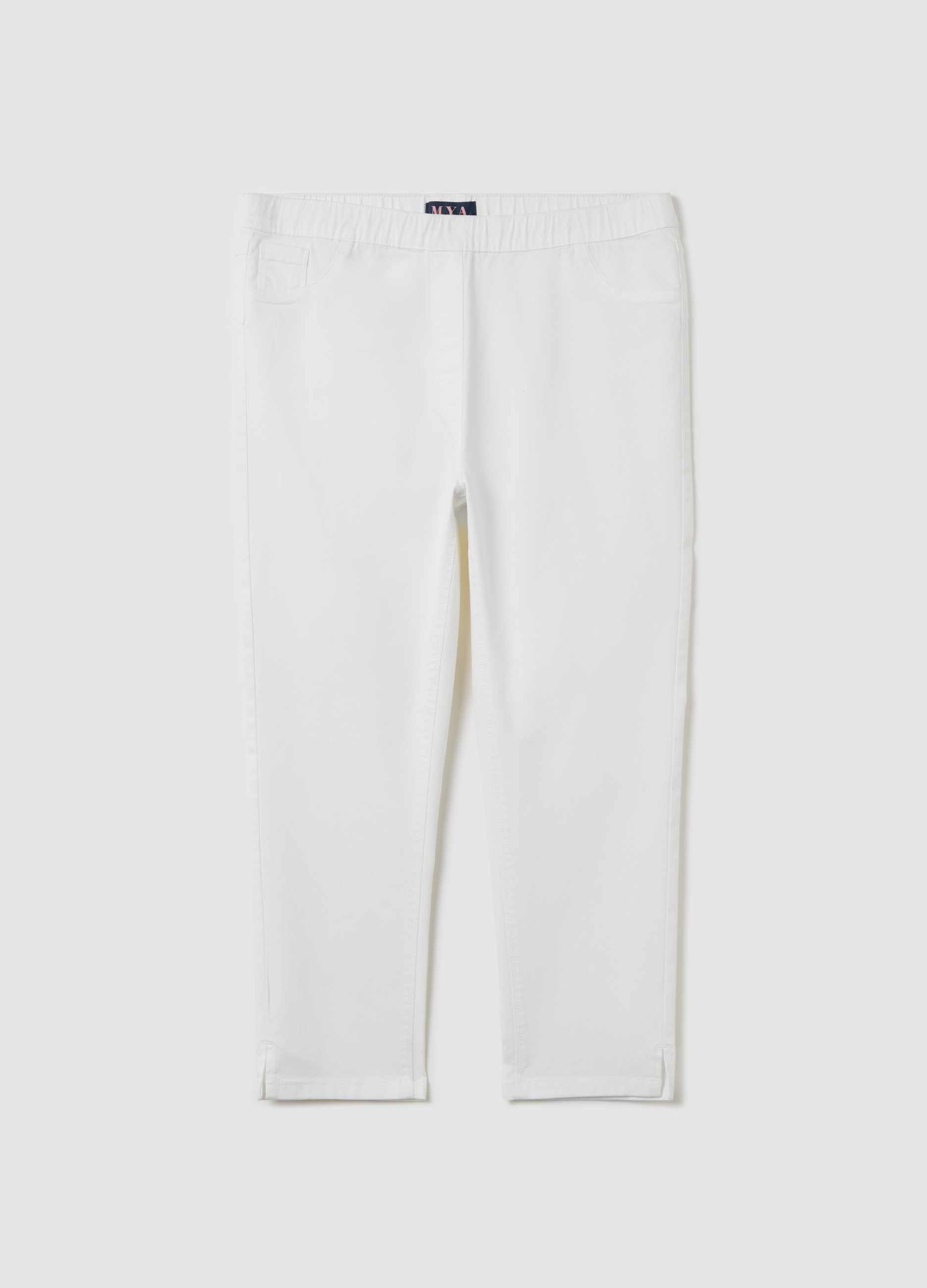 OVS, Jeggings Cropped Slim Fit Bianchi Curvy, Donna, Bianco, Taglia: 39