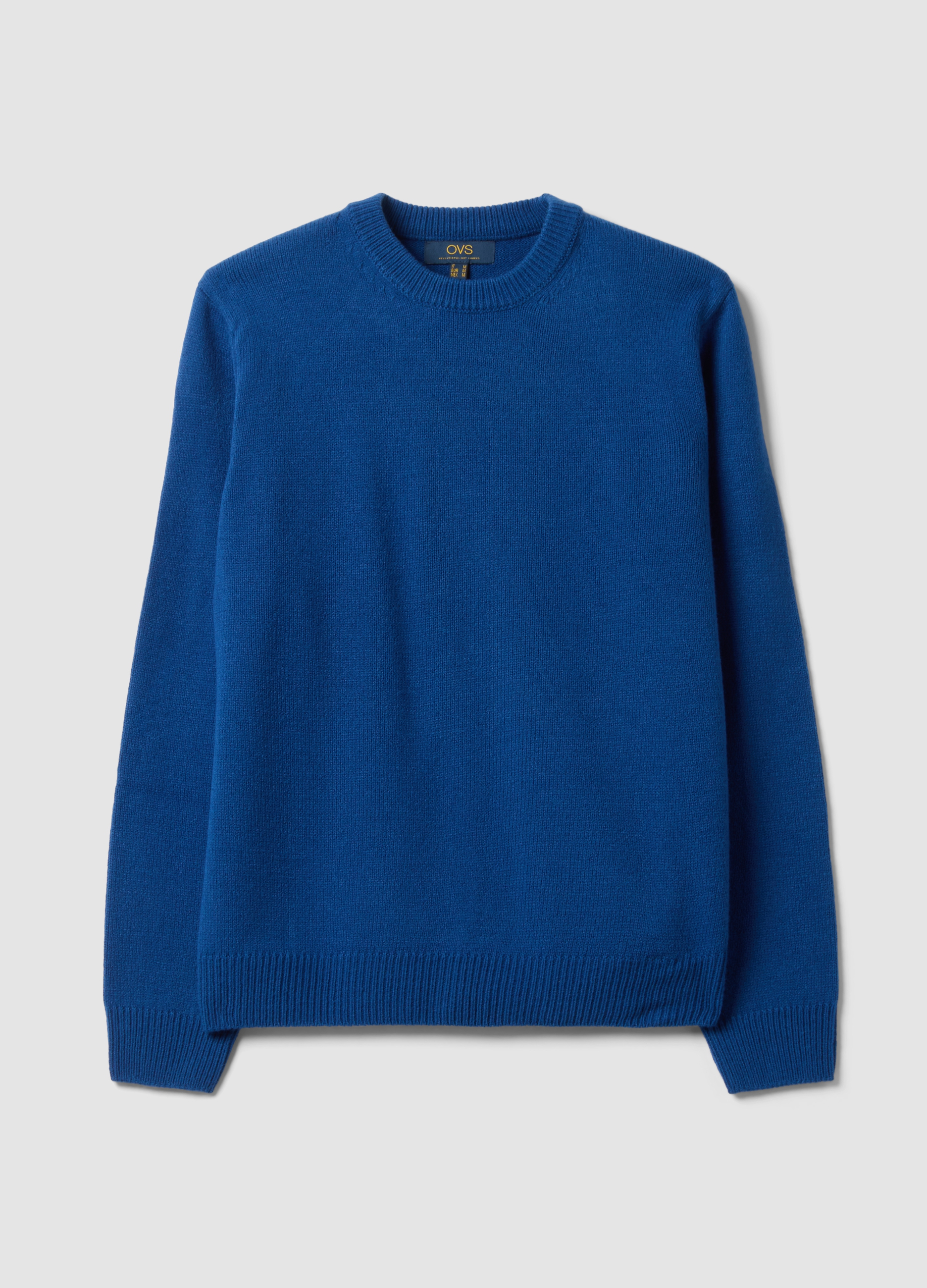 OVS, Maglia Blu Girocollo In Jersey Knit Regular Fit, Uomo, Blu, Taglia: XXL
