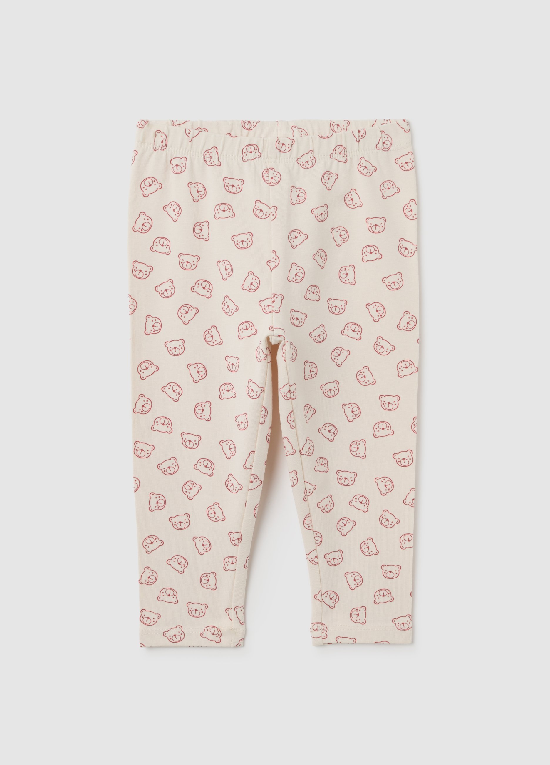 OVS, Leggings In Cotone Beige Skinny Fit, Mädchen, Cremeweiß, Größe: 9-12
