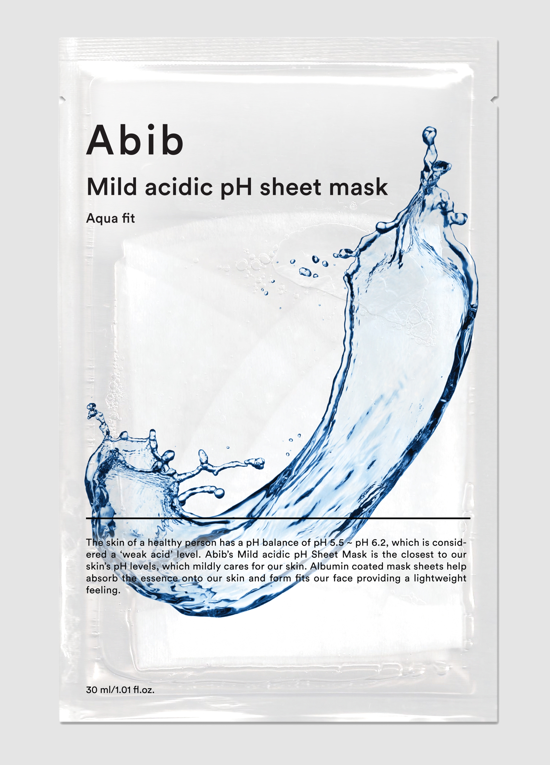 OVS, Abib Mild Acidic Ph Sheet Mask Aqua Fit - Skincare Coreana, Donna, Bianco, Taglia: FASUL