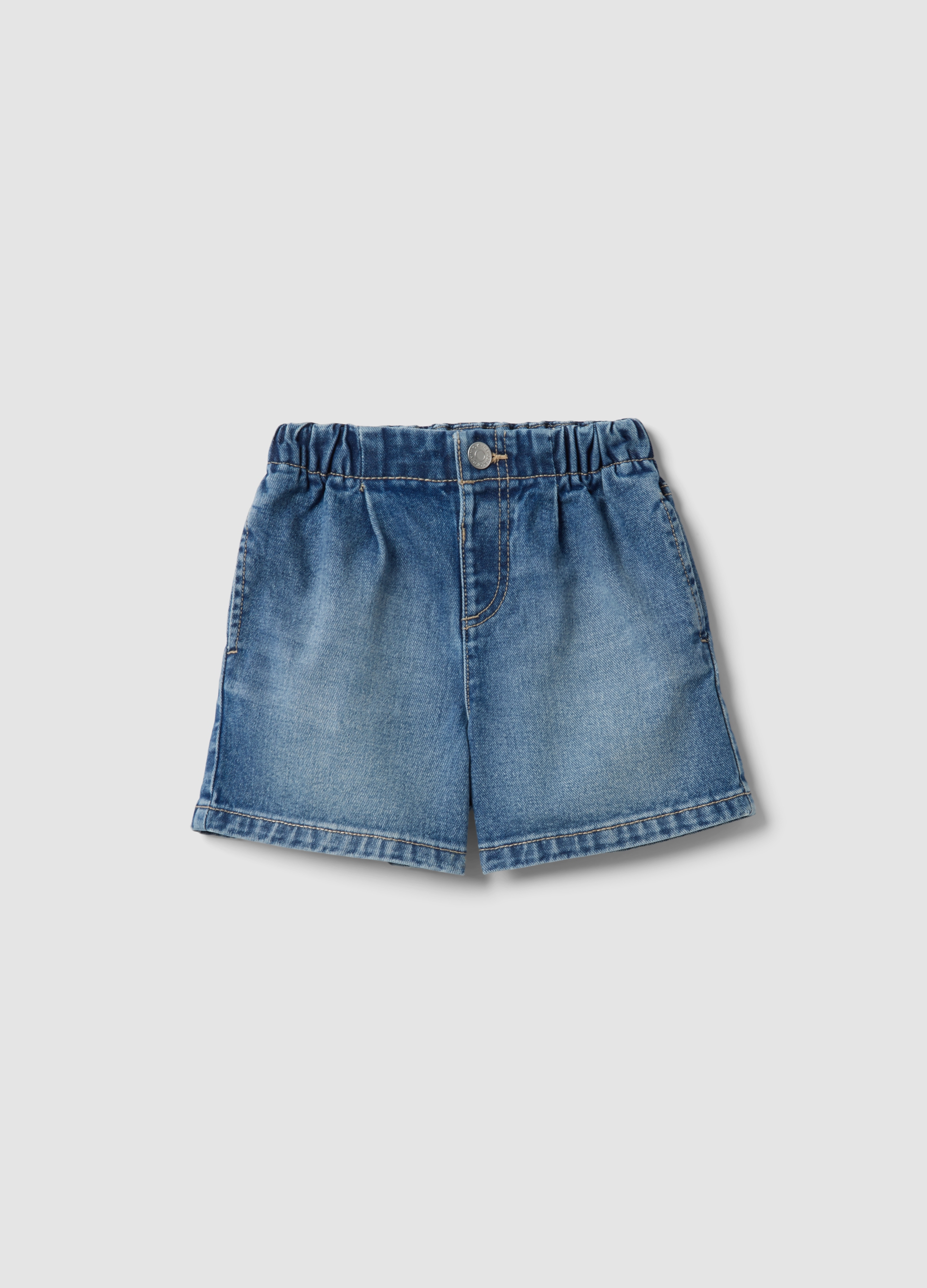 REPUBLIC OF DENIM, Short Vaquero Azul De Algodón Puro Para Niña, Corte Regular, Niña, Azul vaquero, Talla: 7-8