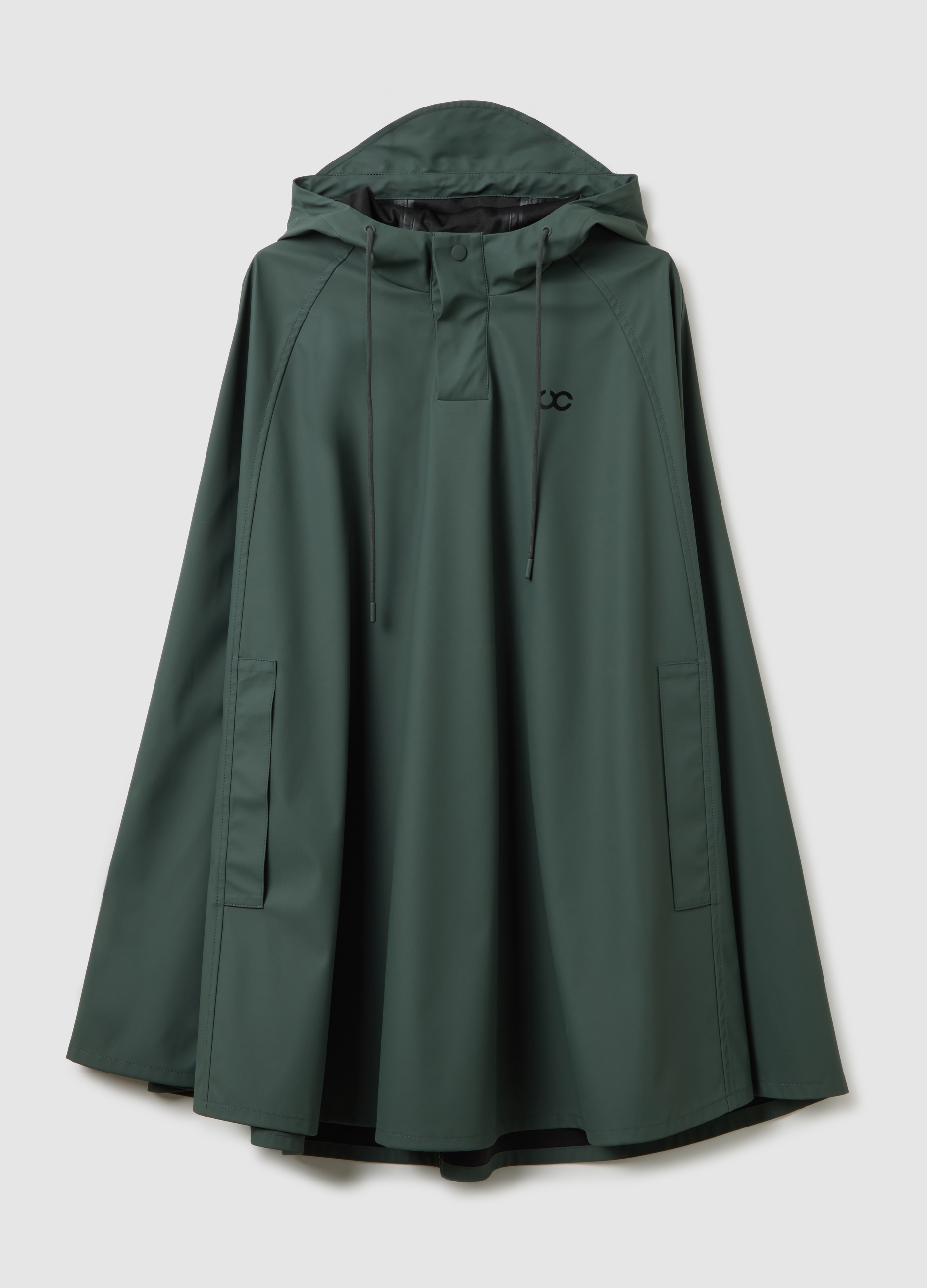 Chaqueta Impermeable Verde Ajuste Regular, Mujer, Verde oscuro, Talla: FASUL