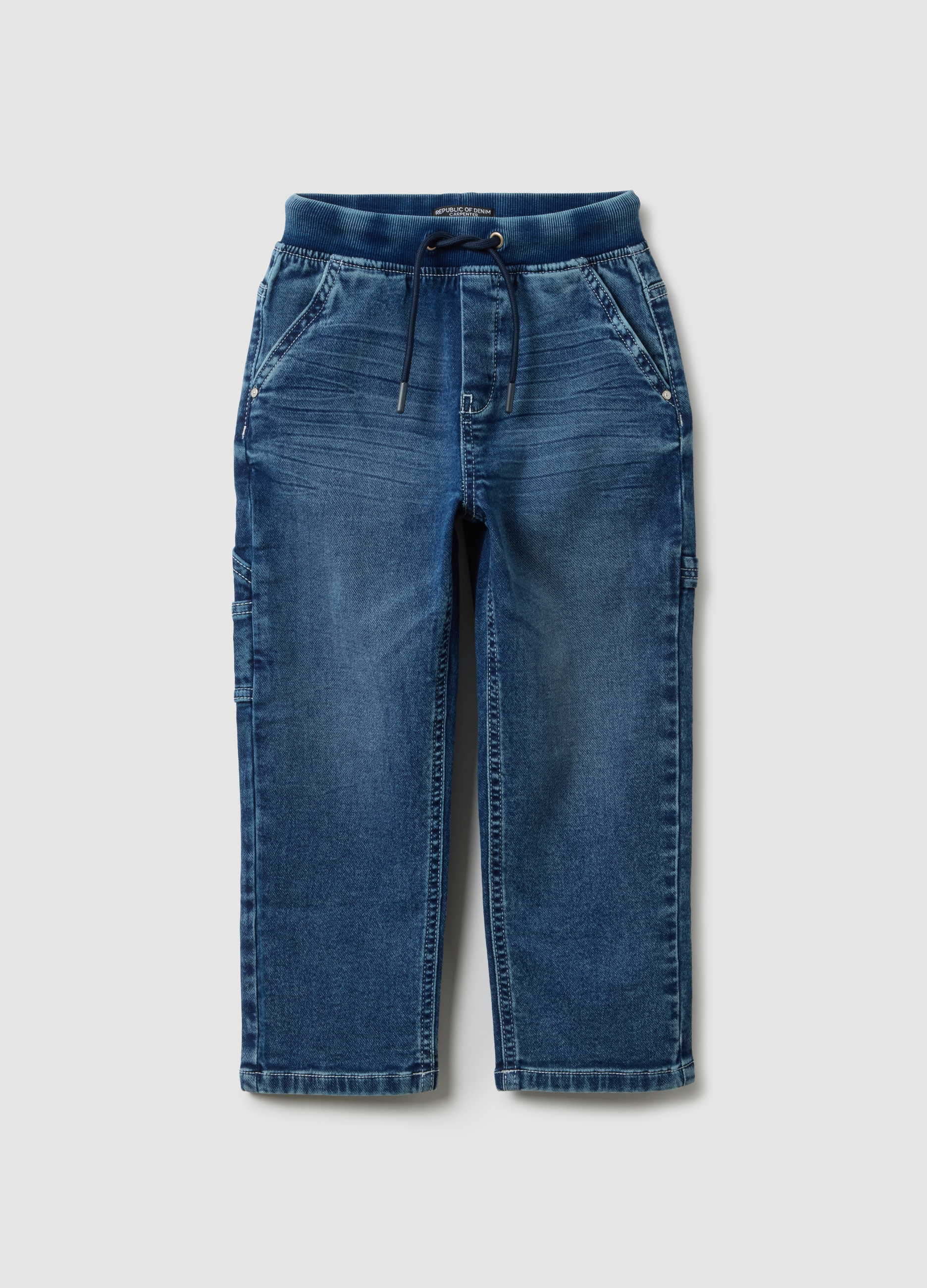 OVS KIDS, Jog Denim In Cotone Blu Relaxed Fit Per Bambino, Blu, Taglia: 4-5