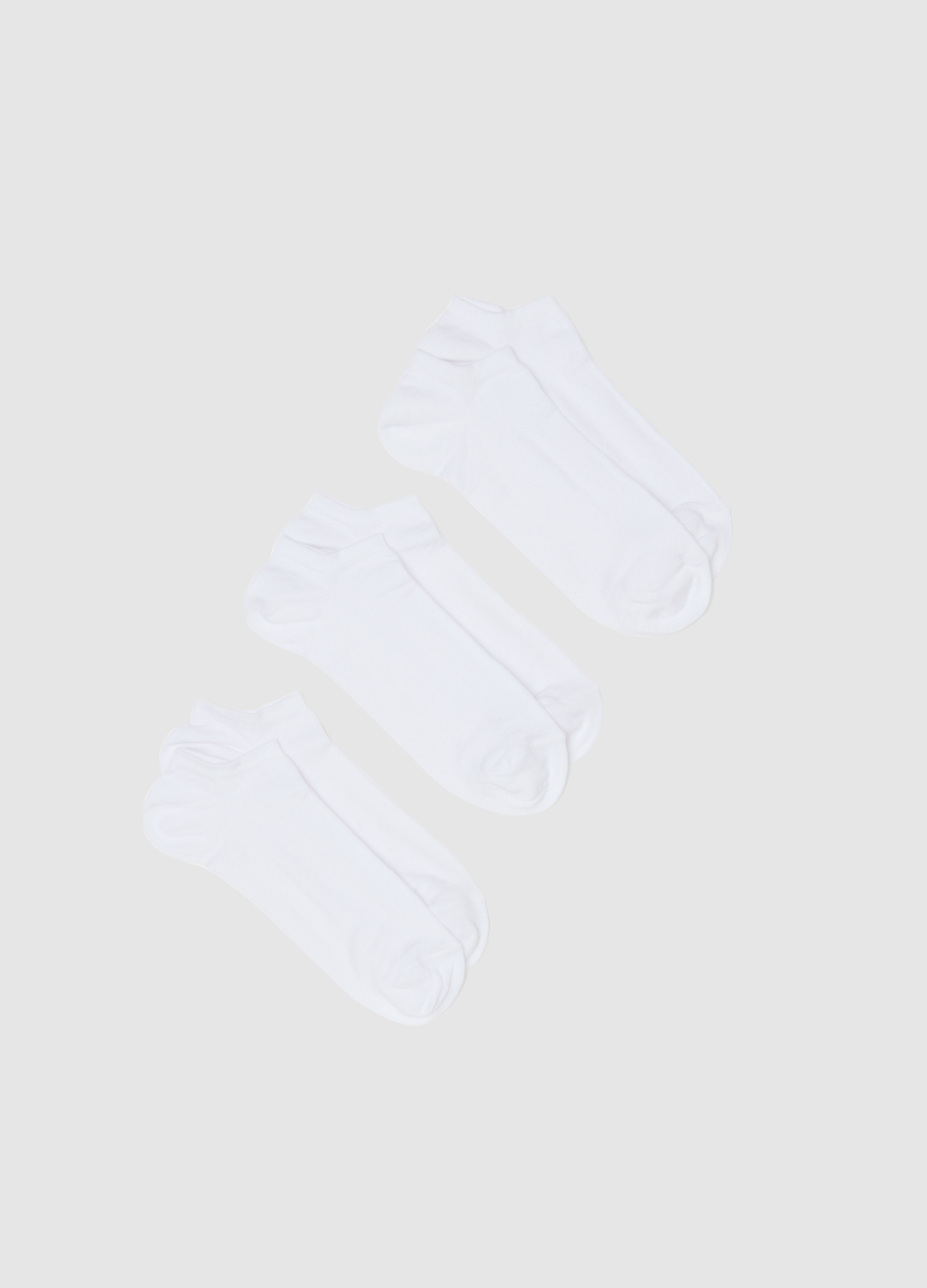 Tripack Calzini Sportivi Alla Caviglia Bianchi, Hombre, Blanco óptico, Talla: FASUL