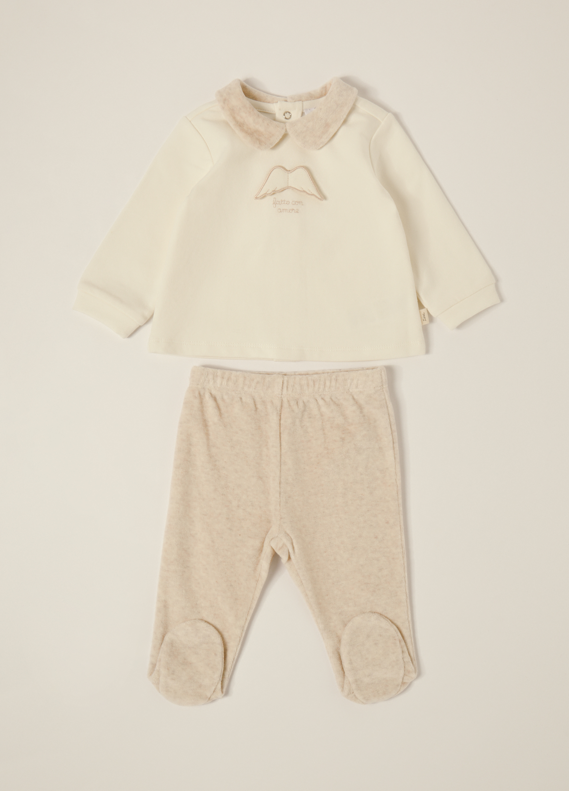 IANA, Set In French Terry Di Cotone Stretch Iana, Neonata, Bianco, Taglia: 1