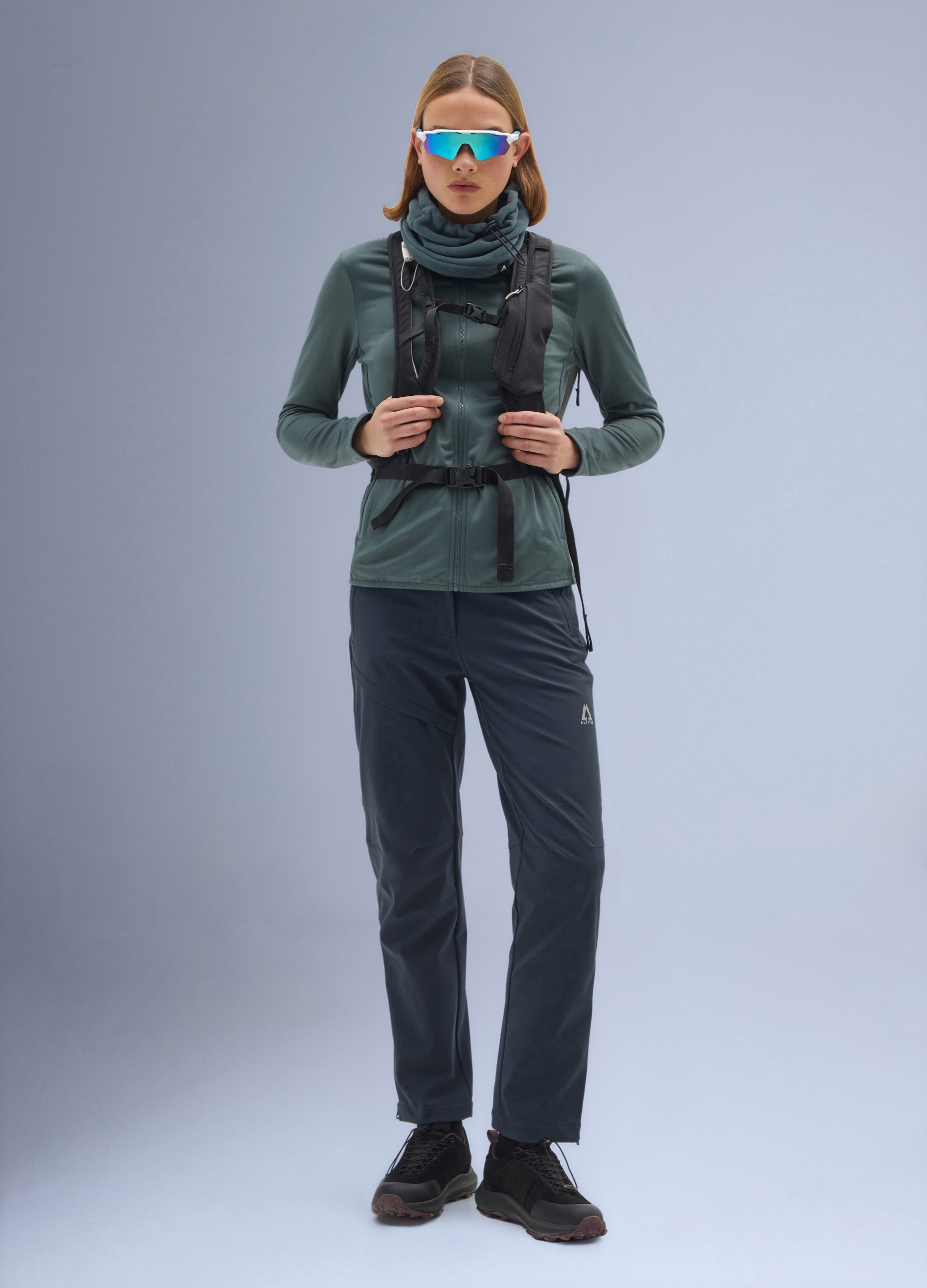 ALTAVIA, Pile Waffle Full Zip Altavia With Deborah Compagnoni, Donna, Verde, Taglia: L