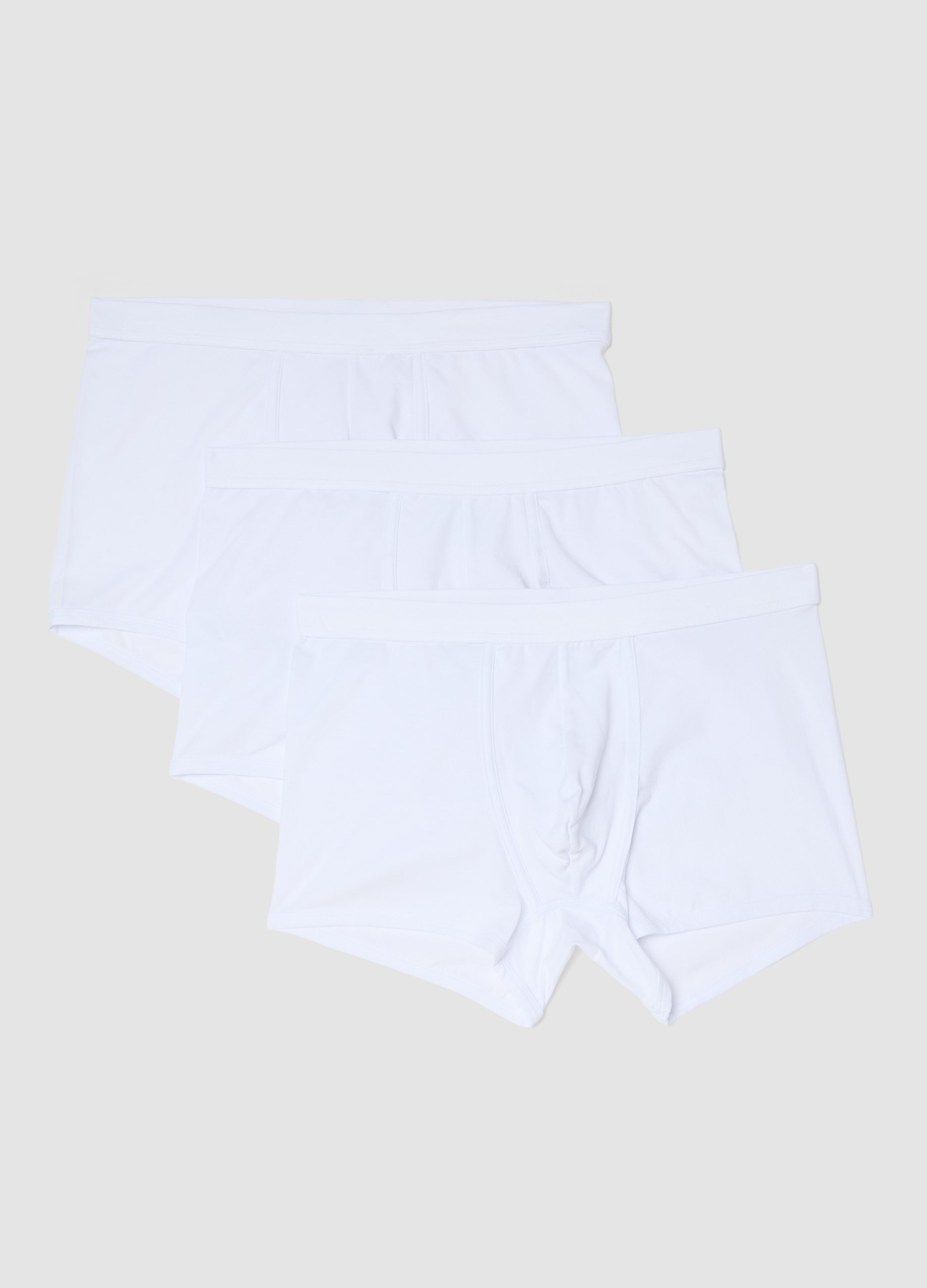 OVS, Tripack Boxer In Cotone Elasticizzato Bianco Regular Fit, Uomo, Bianco, Taglia: S
