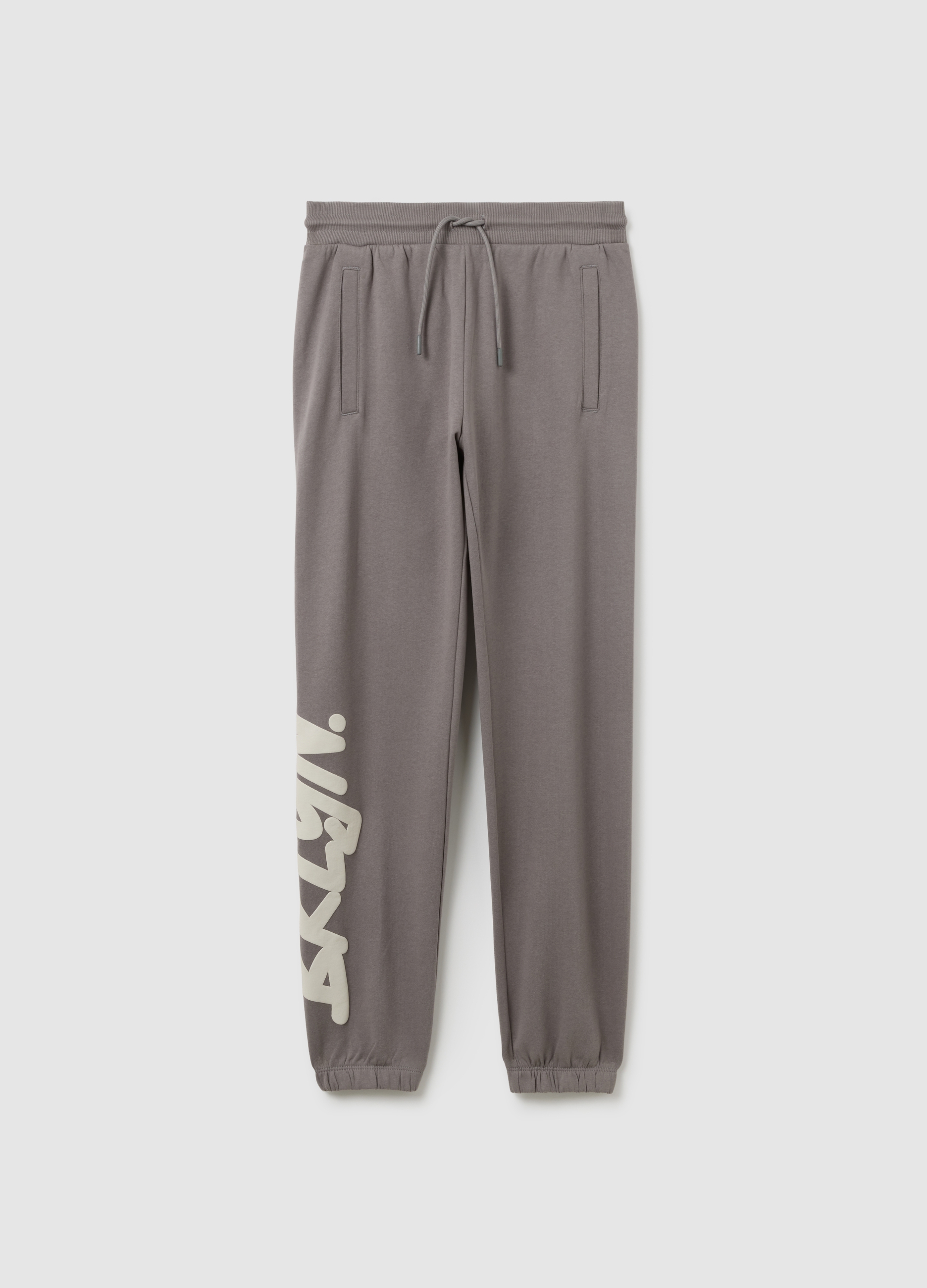 OVS KIDS, Pantaloni Jogger Grigi Da Ragazzo In Puro Cotone Vestibilità Oversize, Niño, Gris ceniza, Talla: 10-11
