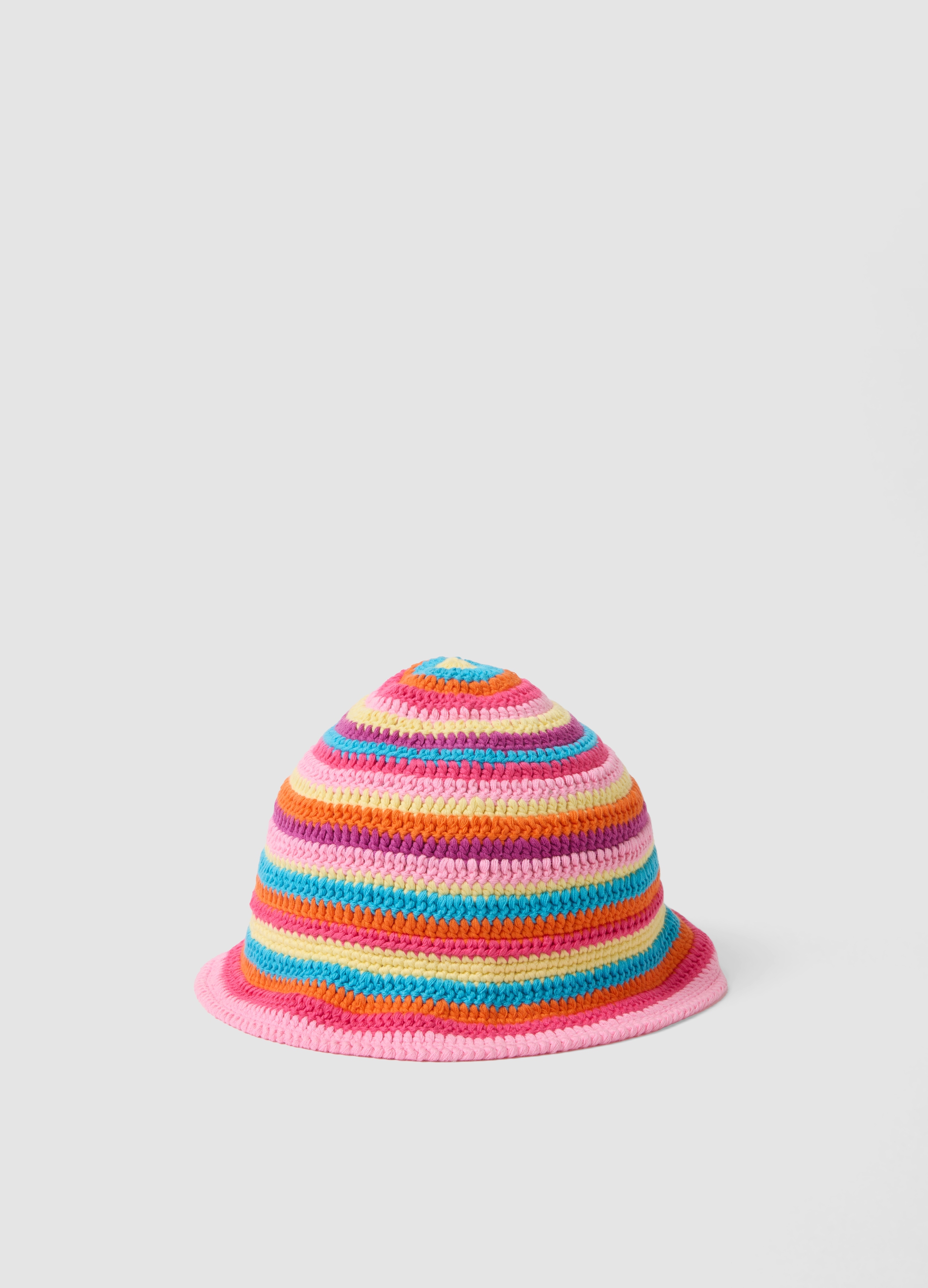 PIOMBO, Cappello Bucket Multicolor In Puro Cotone, Mujer, Rosa, Talla: 58