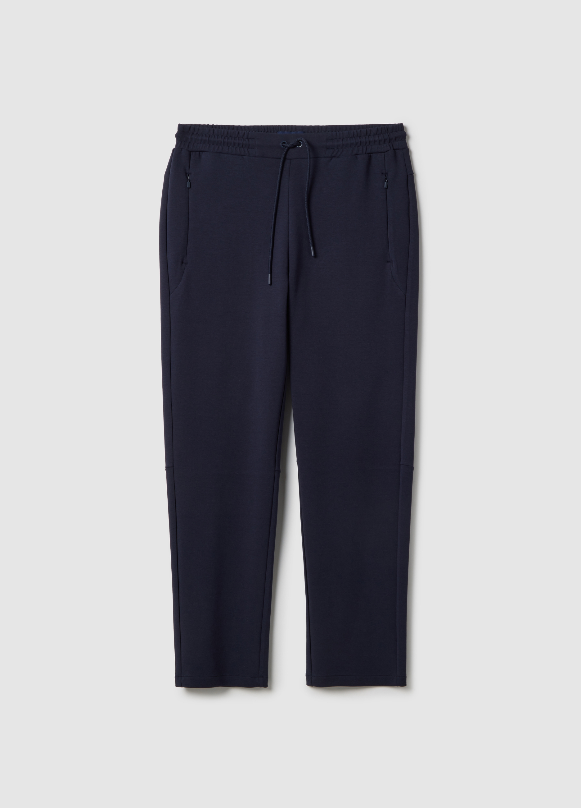 Piombo Tech, Pantalones Jogger Azul De Mezcla De Algodón Elástico Ajuste Regular, Hombre, Azul oscuro, Talla: XXL